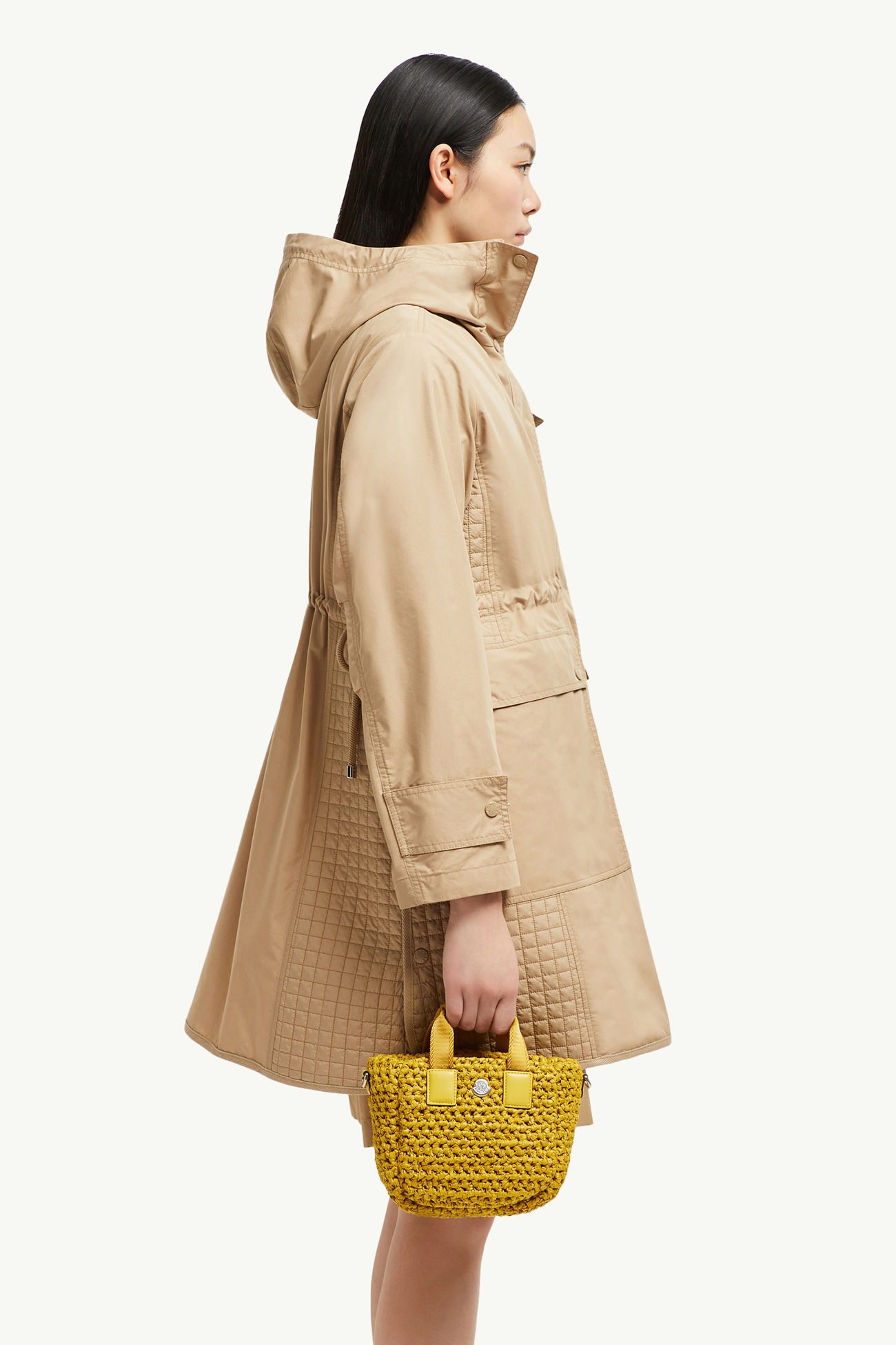 Caradoc Woven Micro Tote Bag Women Yellow Moncler 1