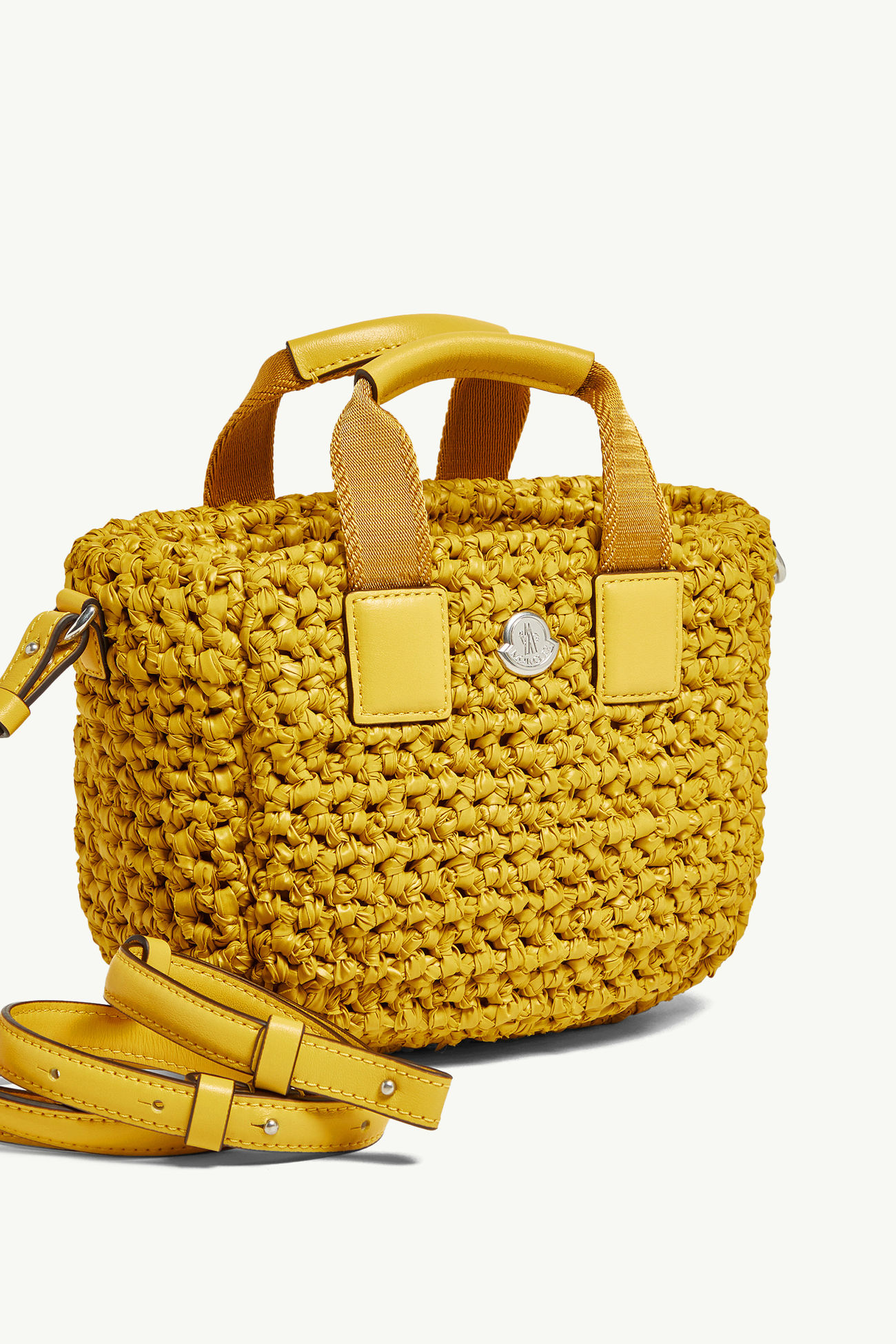 Caradoc Woven Micro Tote Bag Women Yellow Moncler 2