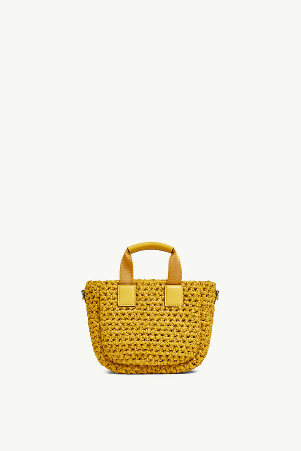 Microbolso tote de tejido Caradoc Mujer Amarillo Moncler 3