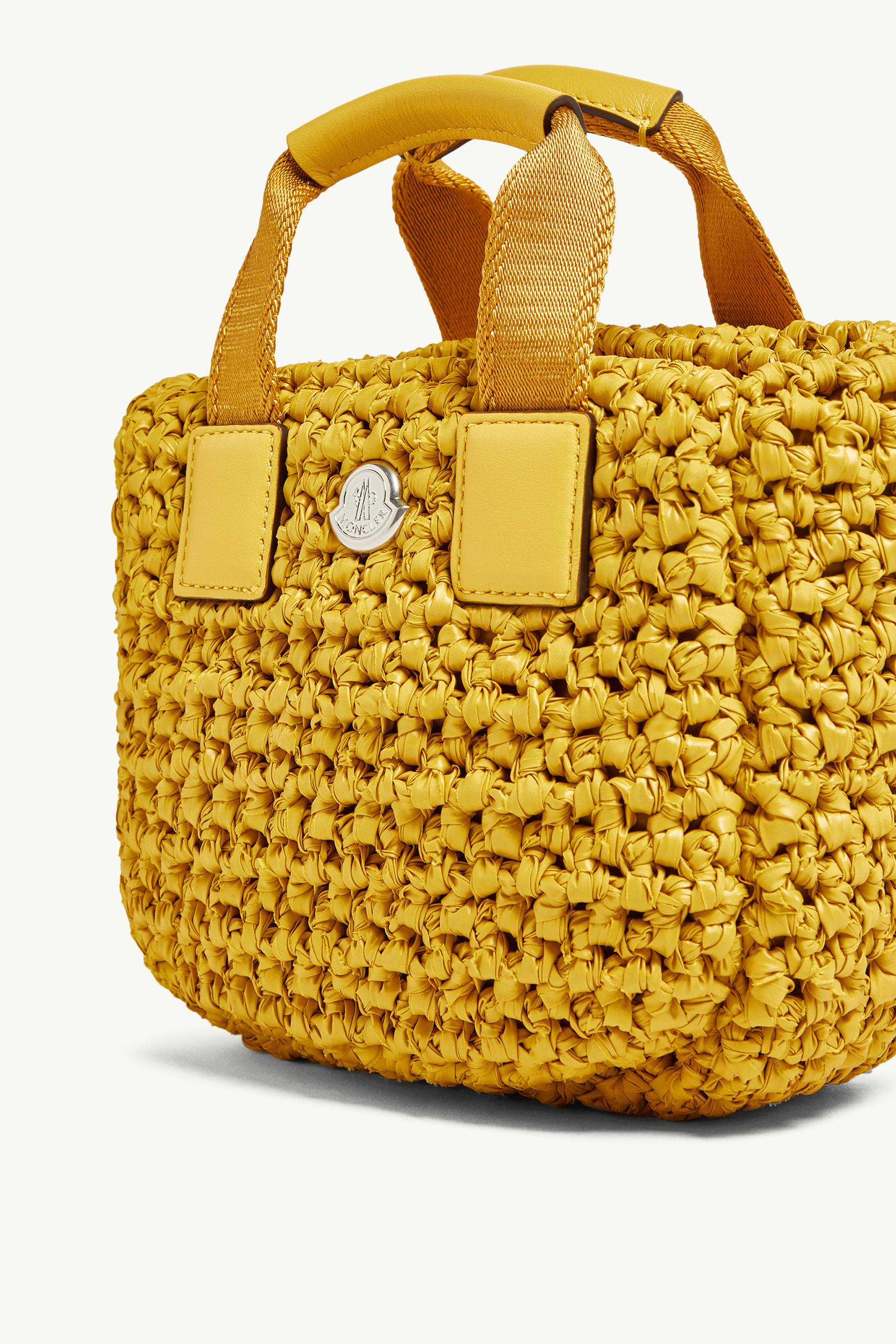 Caradoc gewebte Micro Tote Bag Damen Gelb Moncler 5