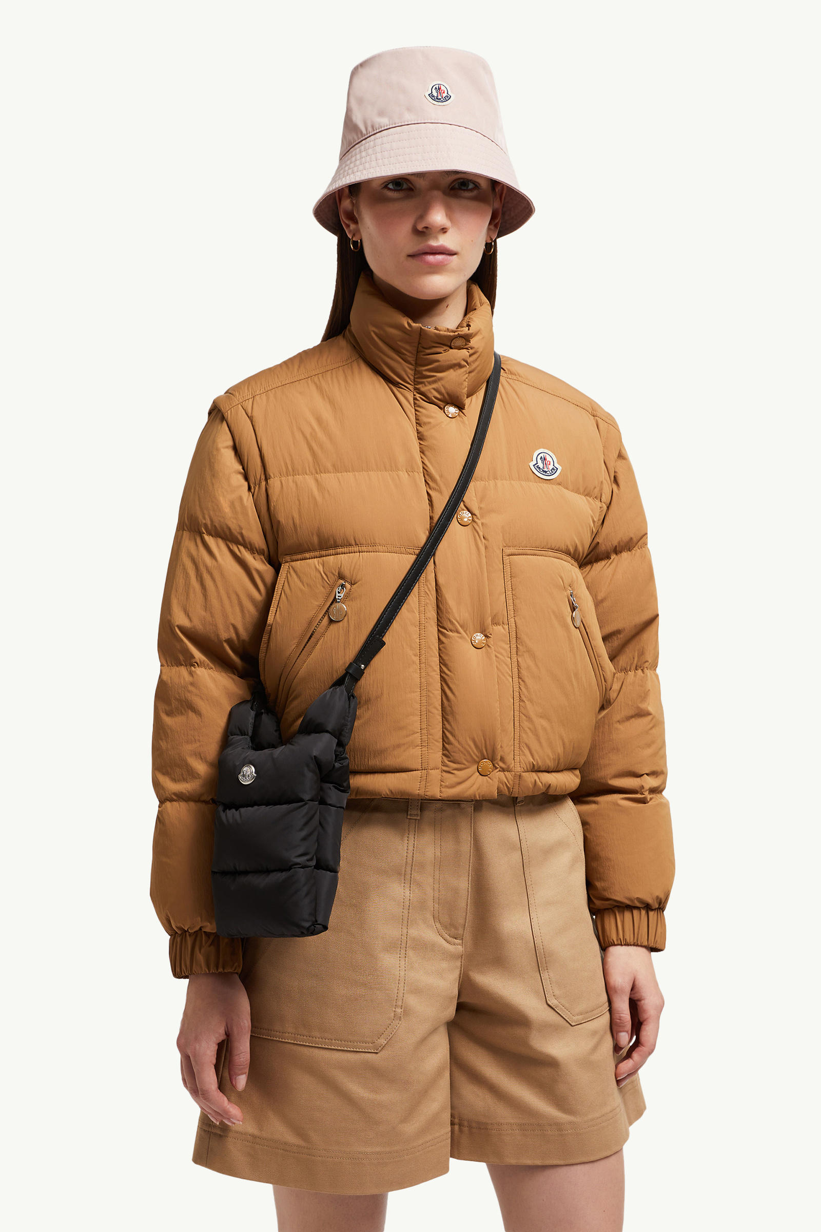 Kleine, legere wasserabweisende Umhängetasche Damen Schwarz Moncler 1