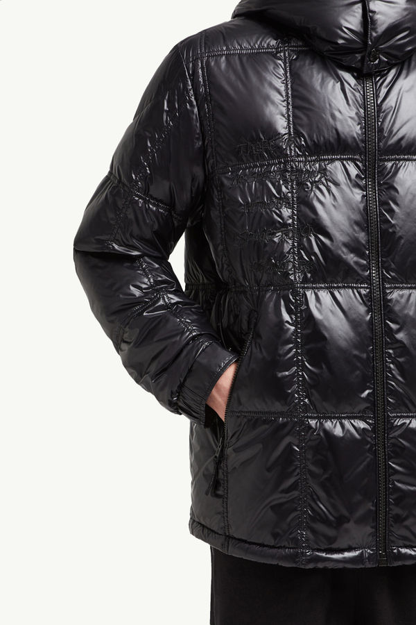 Moncler x FRGMT Chaka Hooded Short Down Jacket Men Black Moncler 7