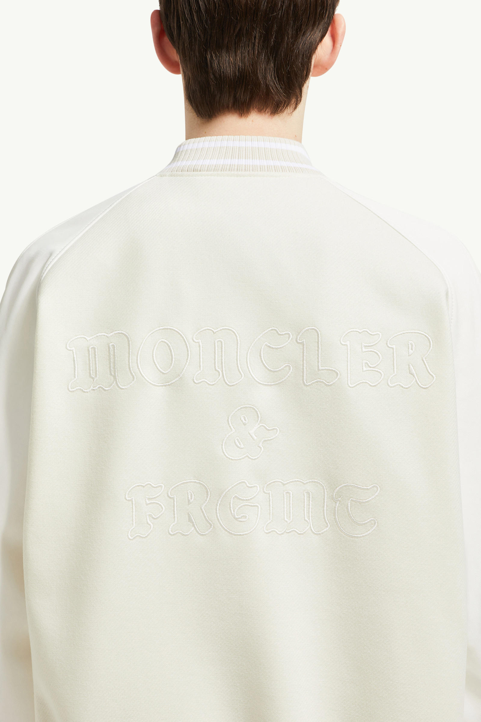 Moncler x FRGMT Loki Wool & Leather Varsity Jacket Men Light Beige Moncler 5