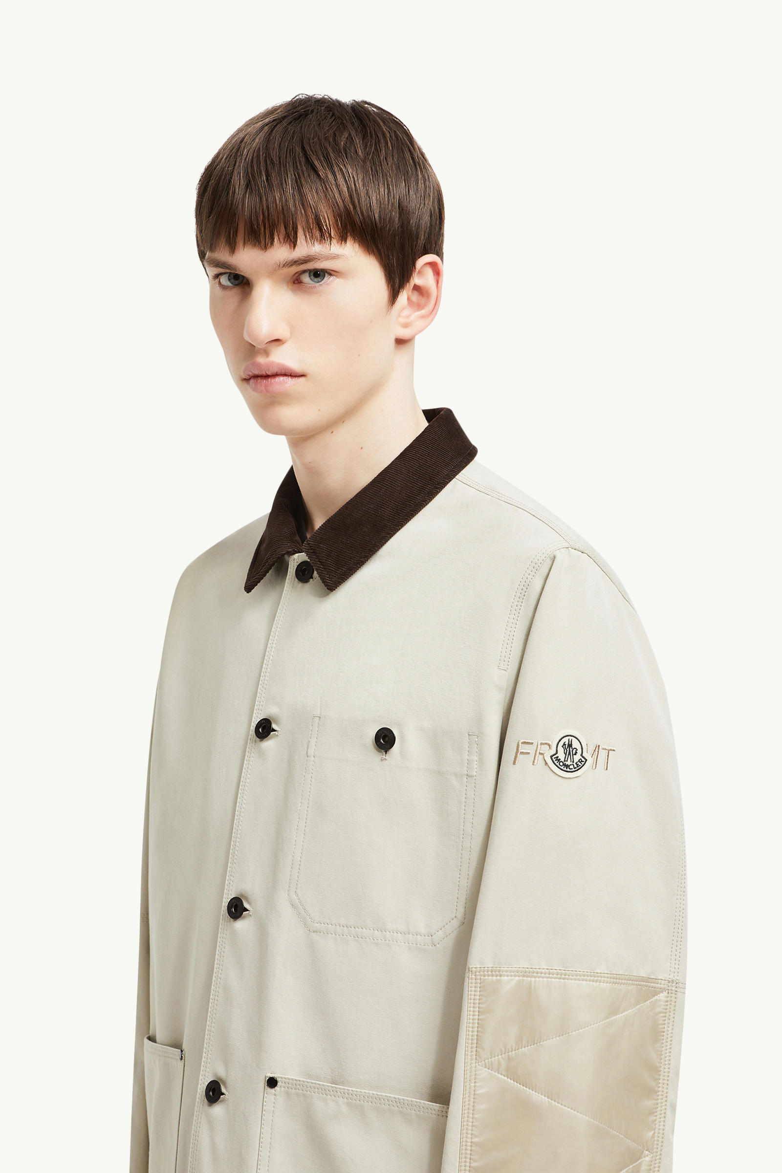 Moncler x FRGMT Geike男士棉质衬衫式夹克外套 男士 米色 Moncler 1