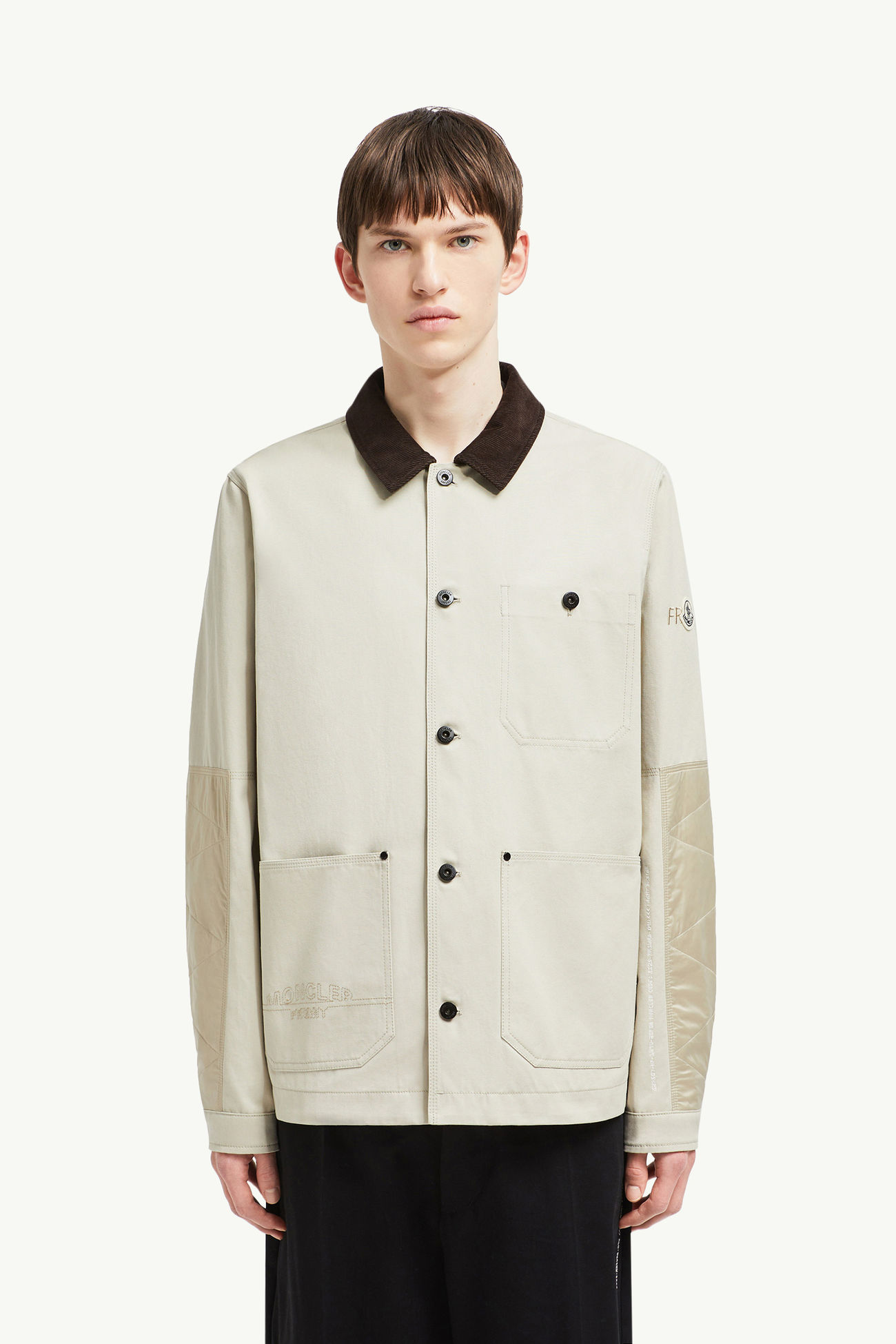 Chaqueta camisera de algodón Moncler x FRGMT Geike Hombre Beige Moncler 3