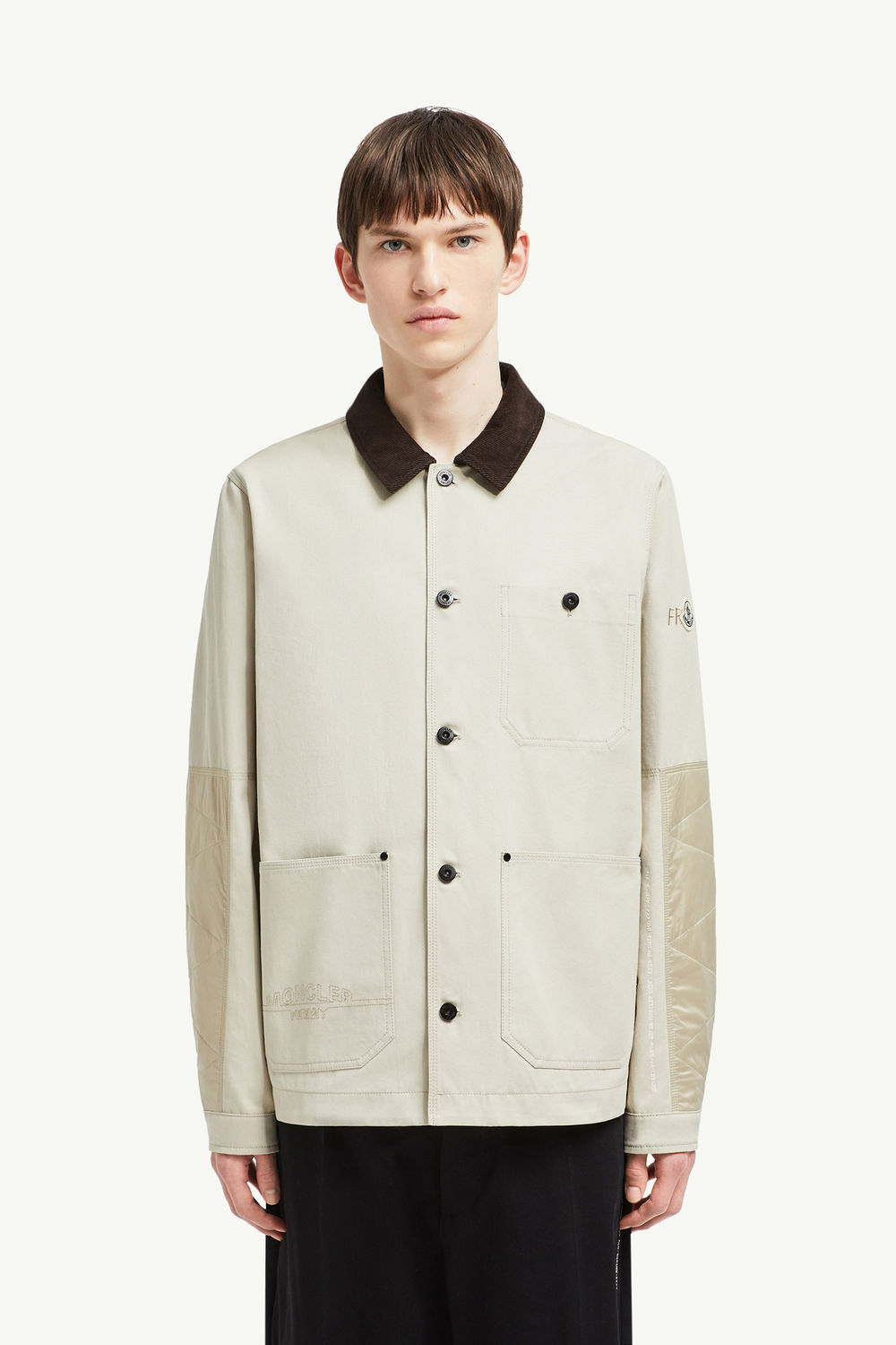 Moncler x FRGMT Geike Cotton Shirt Jacket Men Beige Moncler 3