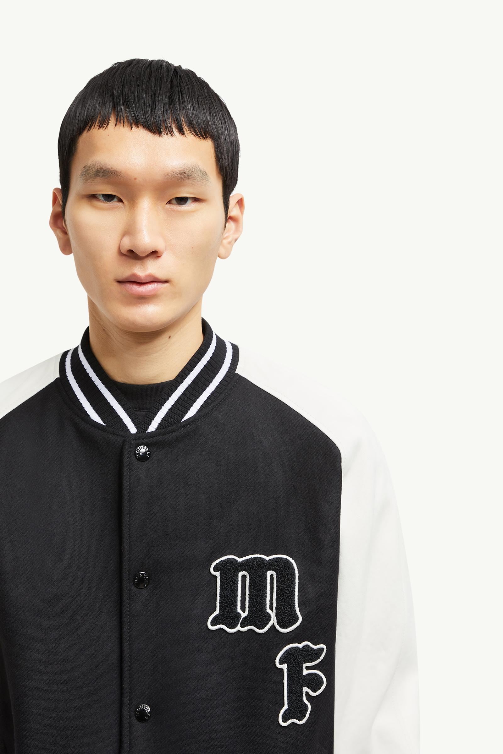 Moncler x FRGMT Loki Wool & Leather Varsity Jacket Men Black Moncler 1
