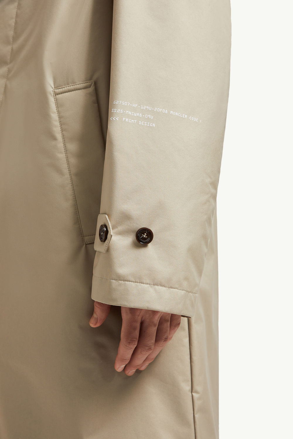 Moncler x FRGMT Nabeh GORE-TEX INFINIUM™ Trench Coat Men Beige Moncler 5