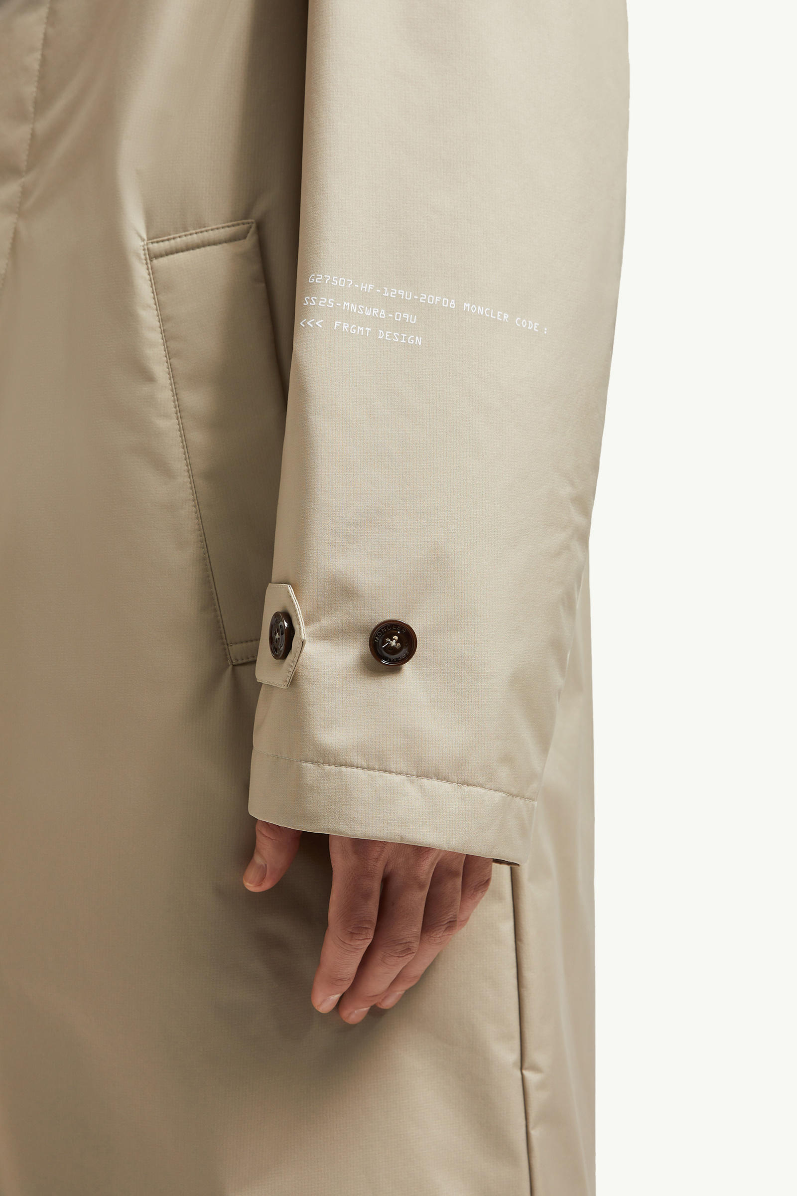 Moncler x FRGMT Nabeh GORE-TEX INFINIUM™ Trench Coat Men Beige Moncler 5