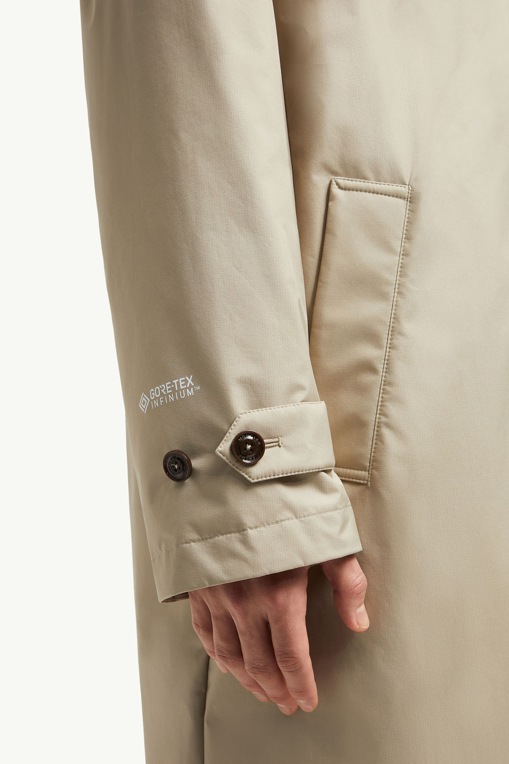 Moncler x FRGMT Nabeh GORE-TEX INFINIUM™ Trench Coat Men Beige Moncler 7