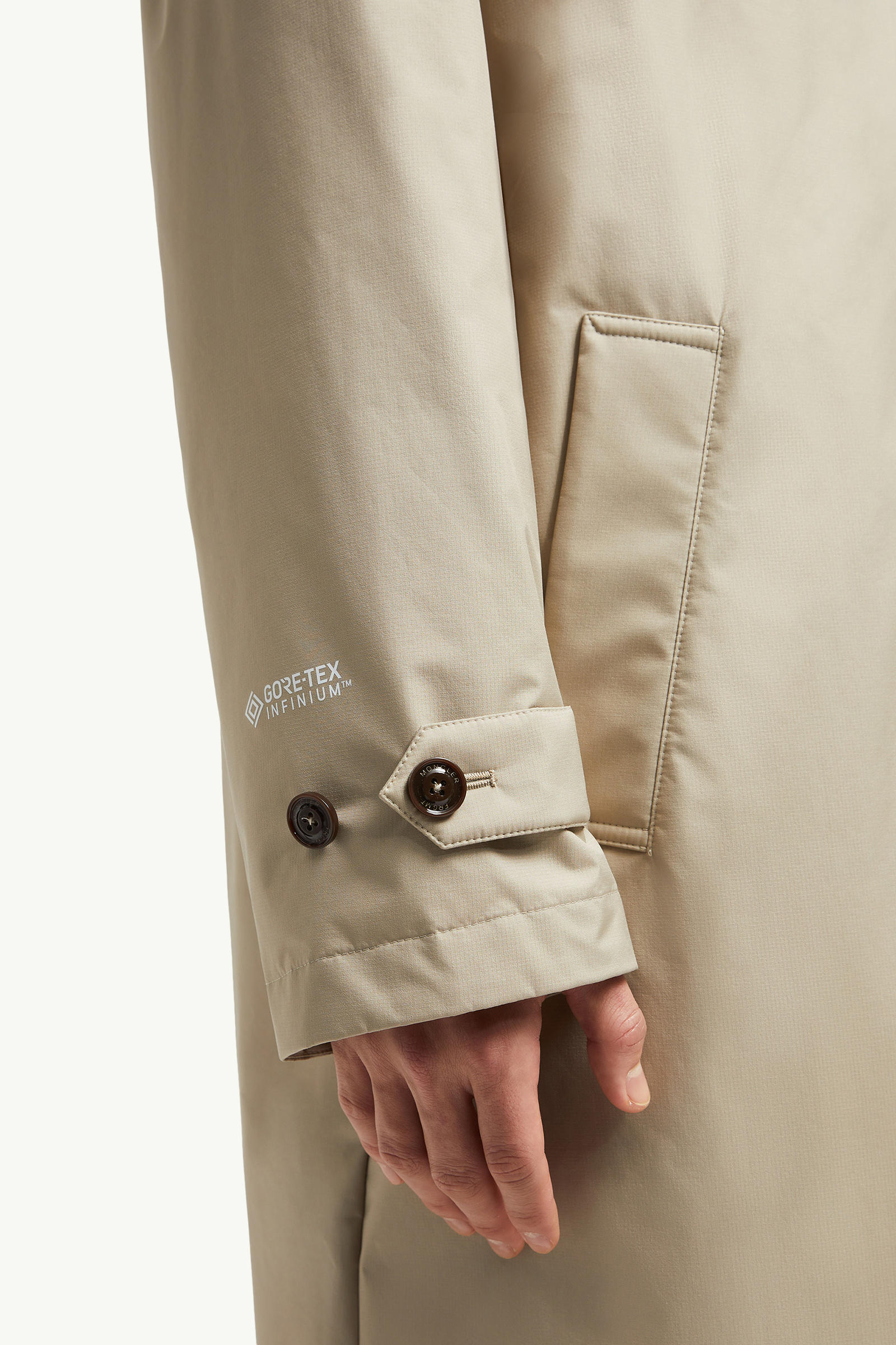 Moncler x FRGMT Nabeh GORE-TEX INFINIUM™ Trench Coat Men Beige Moncler 7