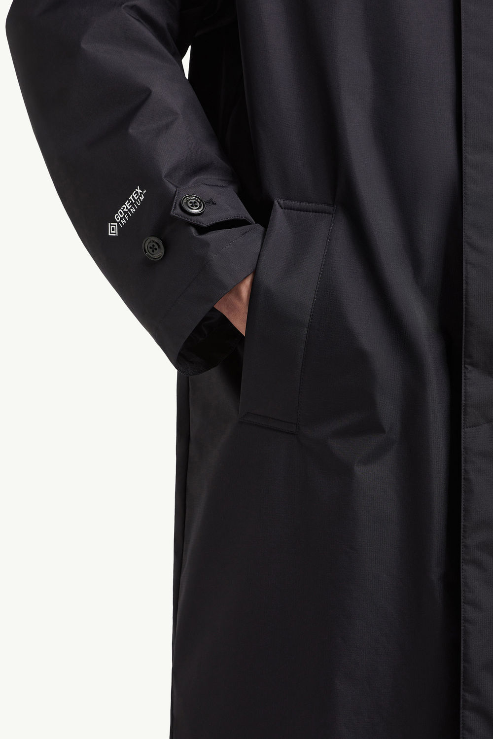 Moncler x FRGMT Nabeh GORE-TEX INFINIUM™ Trench Coat Men Navy Blue Moncler 7
