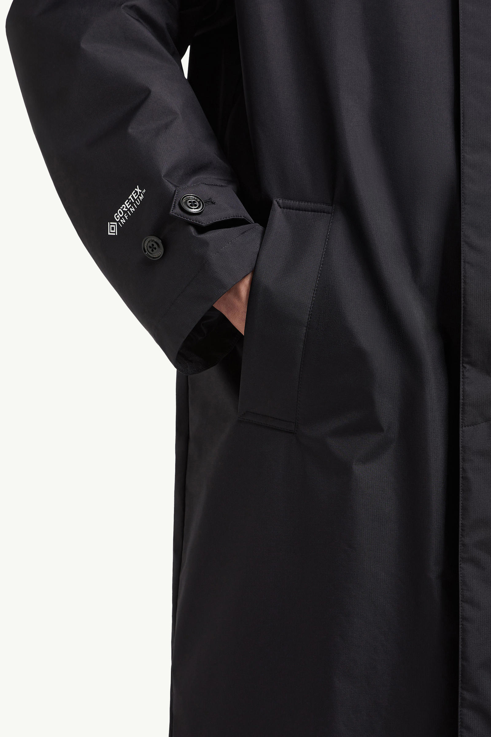 Moncler x FRGMT Nabeh GORE-TEX INFINIUM™ Trench Coat Men Navy Blue Moncler 7