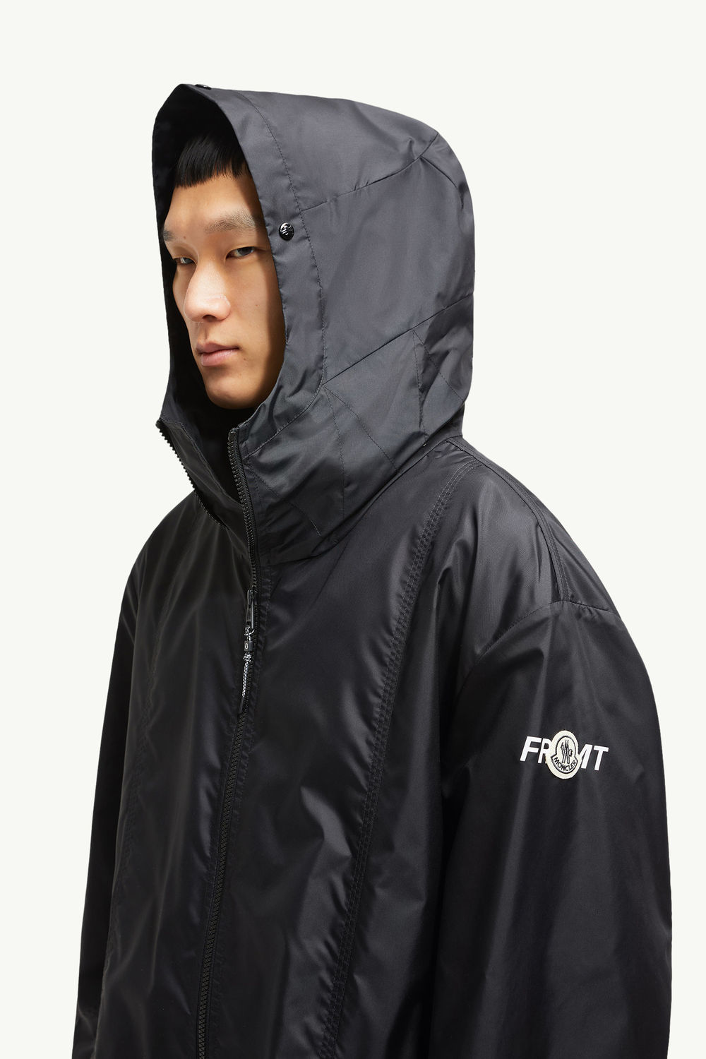 Moncler x FRGMT Ishta verstaubarer Parka mit Kapuze Herren Schwarz Moncler 1