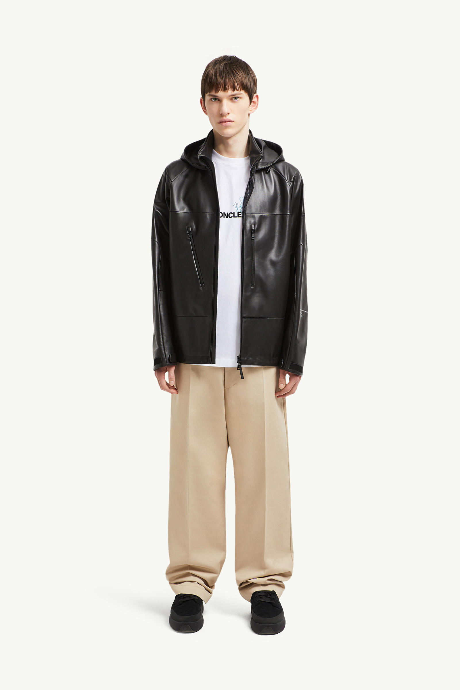 Pantaloni in gabardine di cotone Moncler x FRGMT Uomo Beige Moncler 0