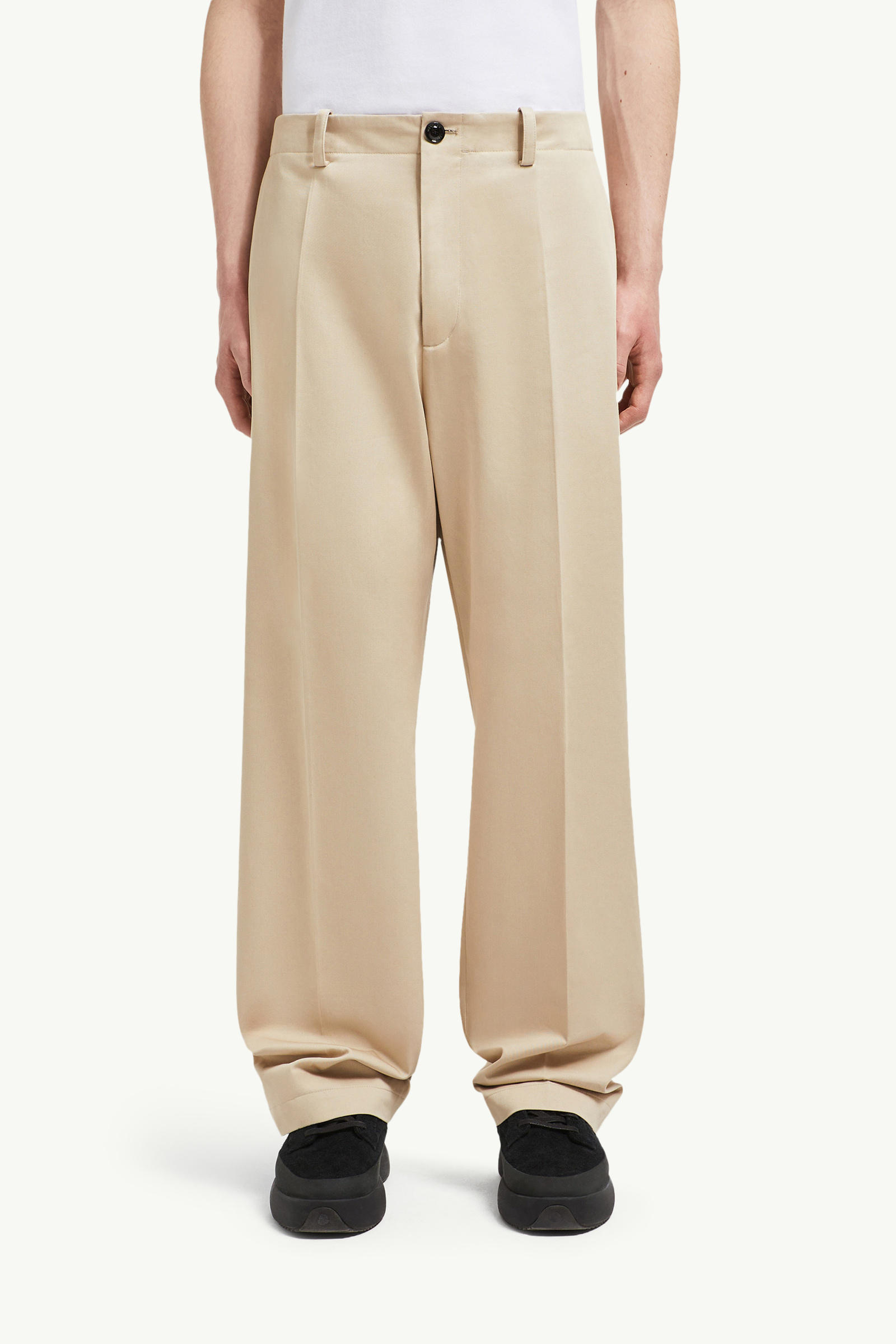 Pantaloni in gabardine di cotone Moncler x FRGMT Uomo Beige Moncler 3