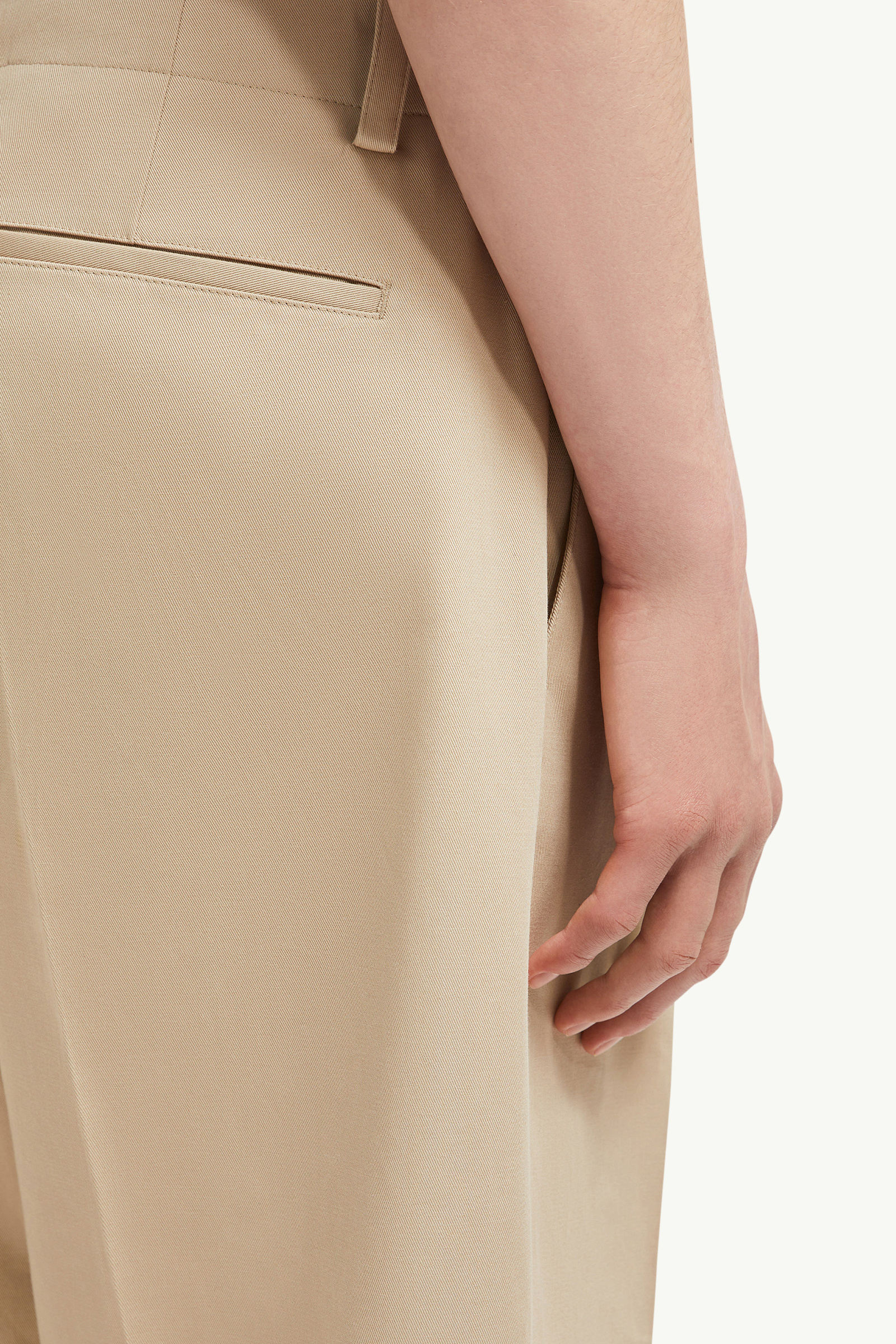 Pantaloni in gabardine di cotone Moncler x FRGMT Uomo Beige Moncler 5