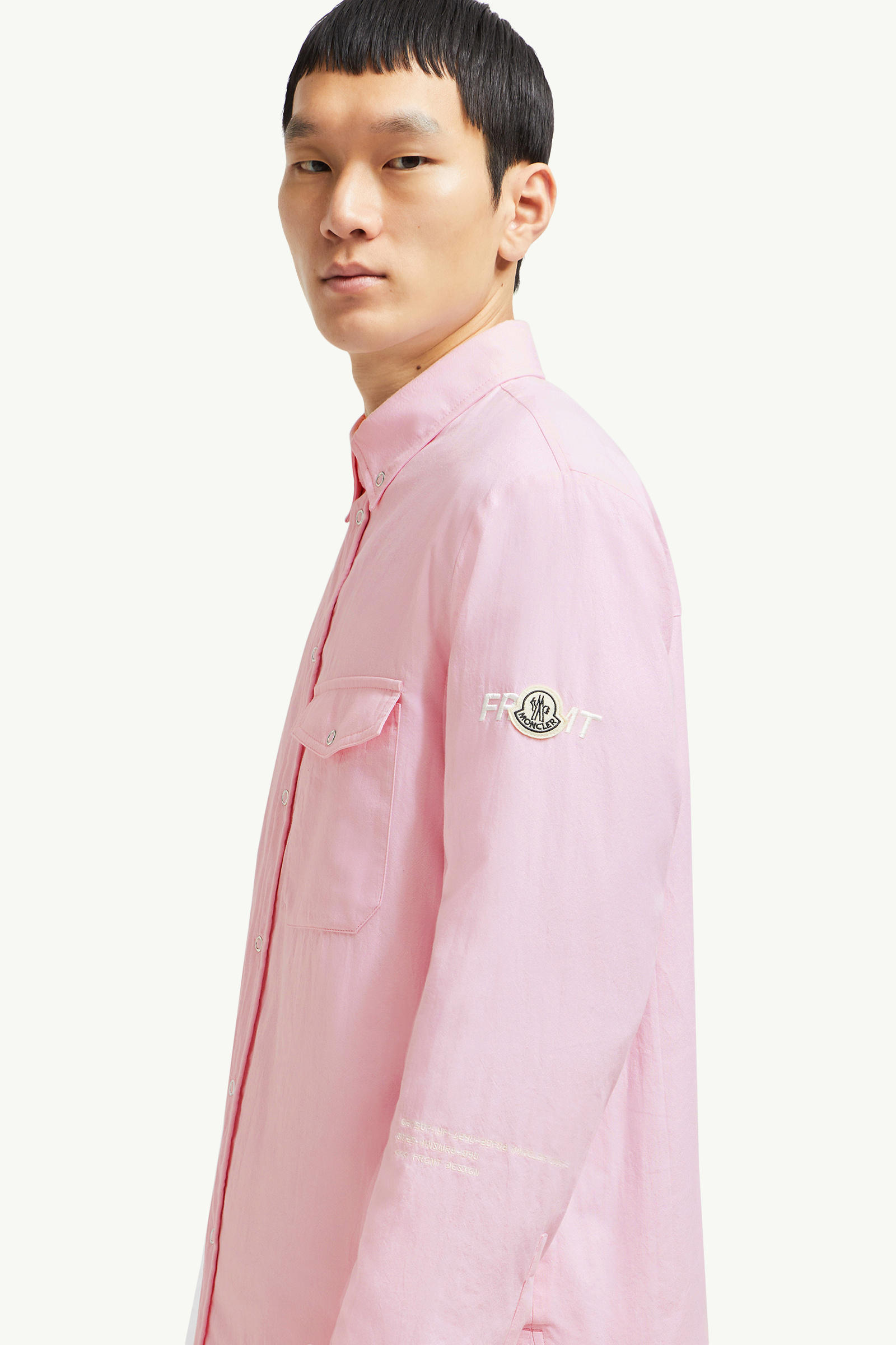 Moncler x FRGMT Padded Shirt Jacket Men Light Pink Moncler 1