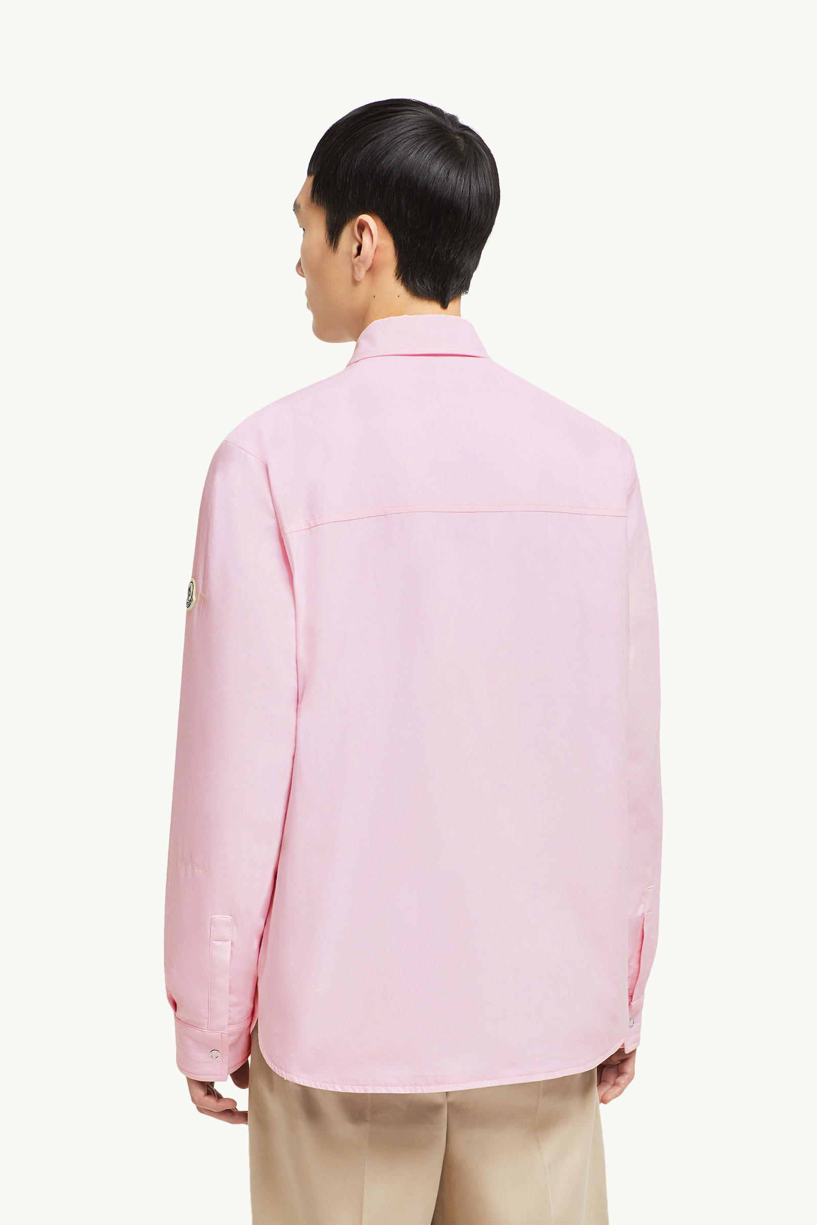 Moncler x FRGMT Padded Shirt Jacket Men Light Pink Moncler 4