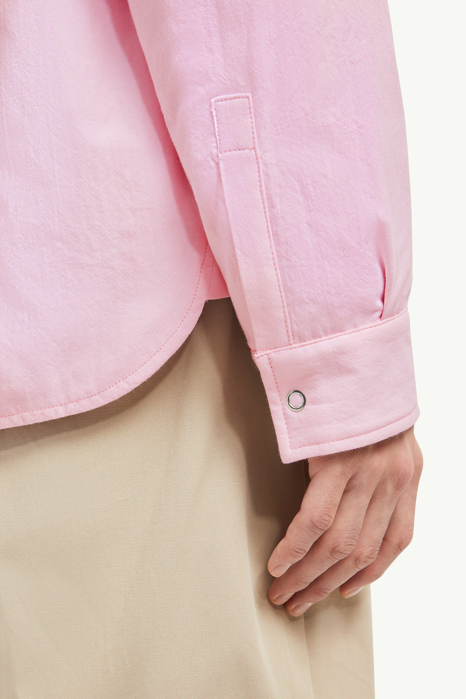 Moncler x FRGMT Padded Shirt Jacket Men Light Pink Moncler 7