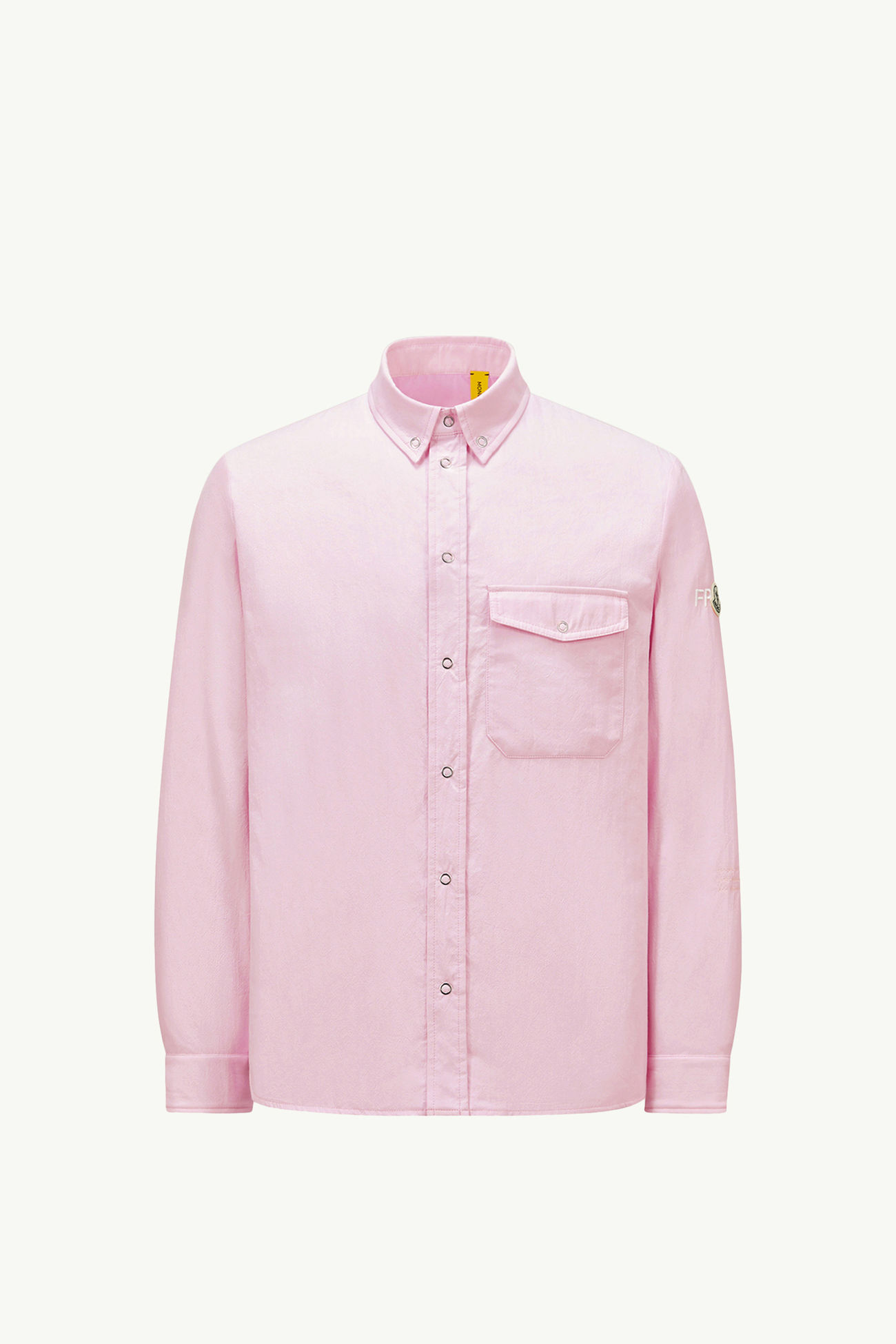 Moncler x FRGMT gepolsterte Hemdjacke Herren Hellpink Moncler 2
