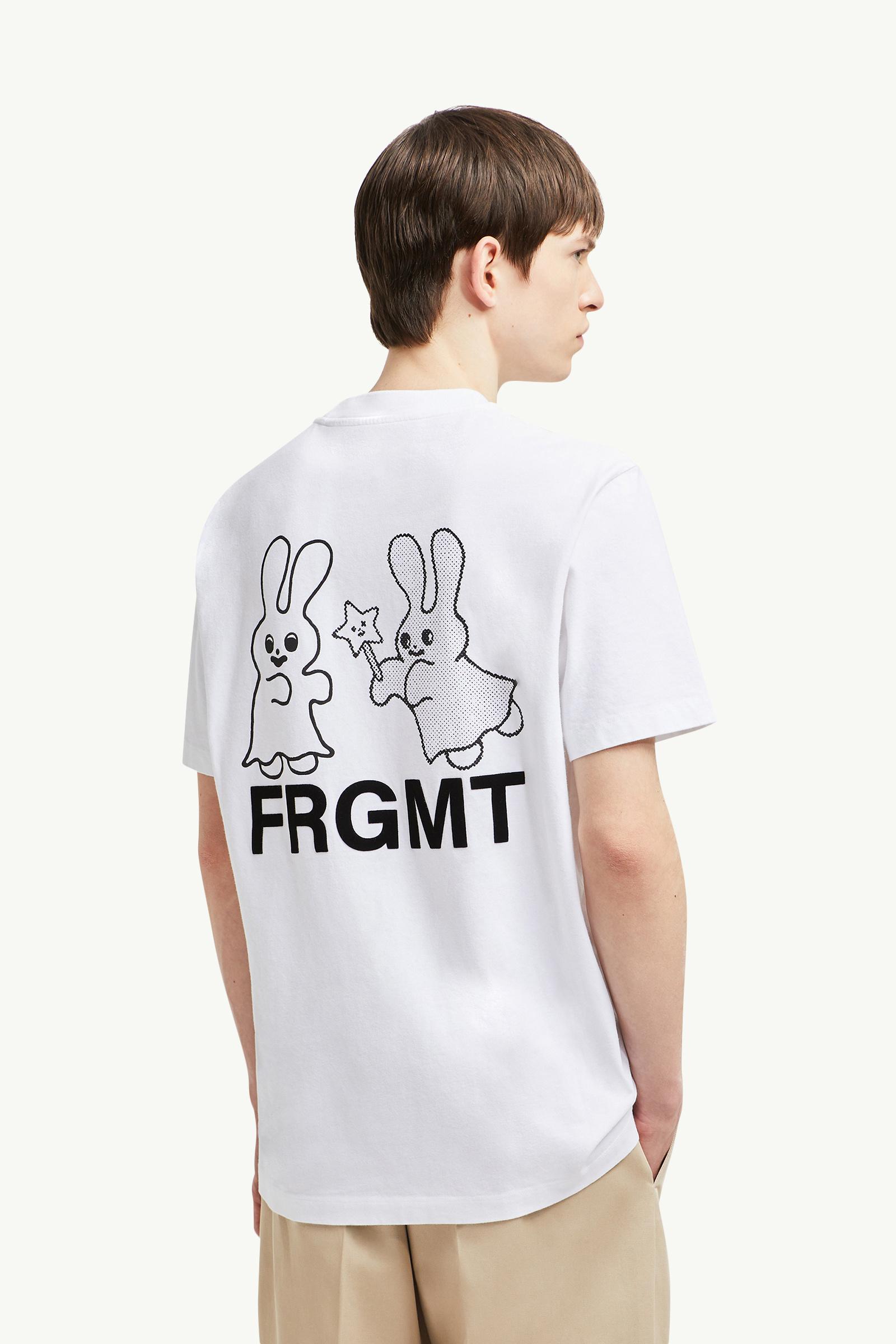 White Moncler x FRGMT Cartoon Logo Cotton T-Shirt - Moncler