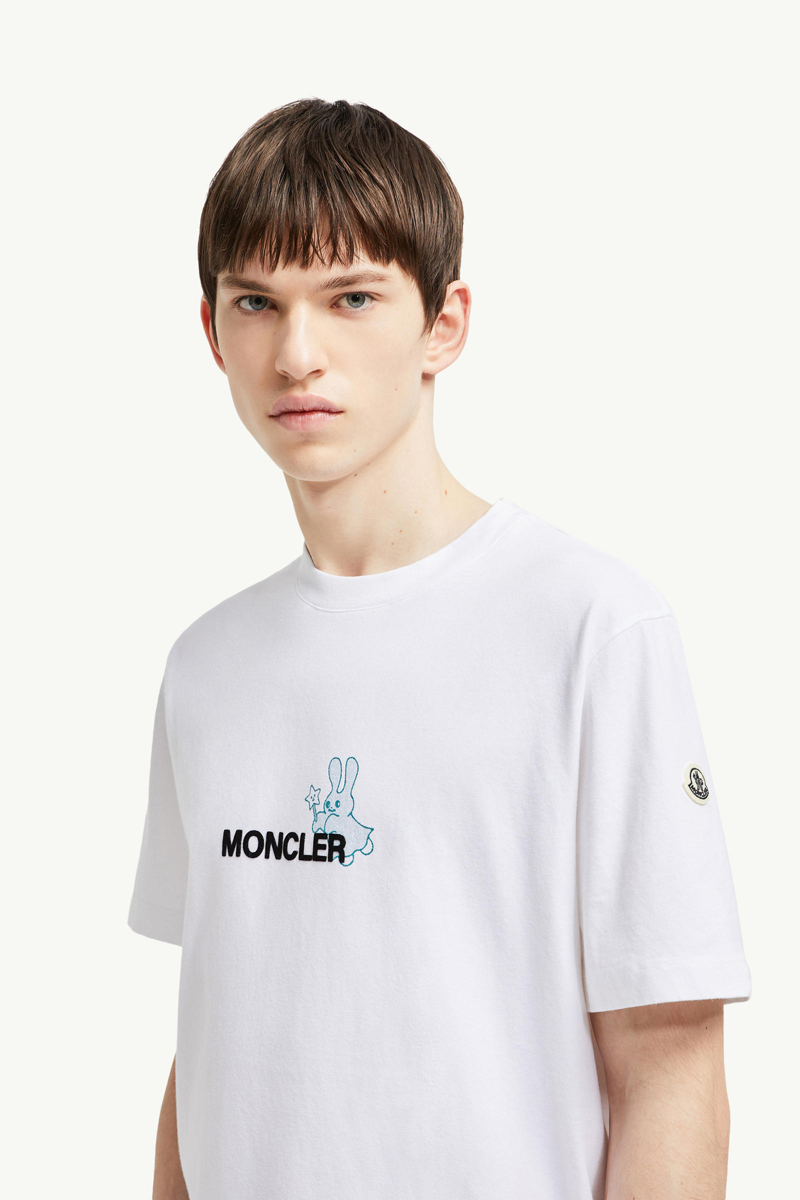 Moncler x FRGMT Cartoon Logo Cotton T-Shirt Men White Moncler 1