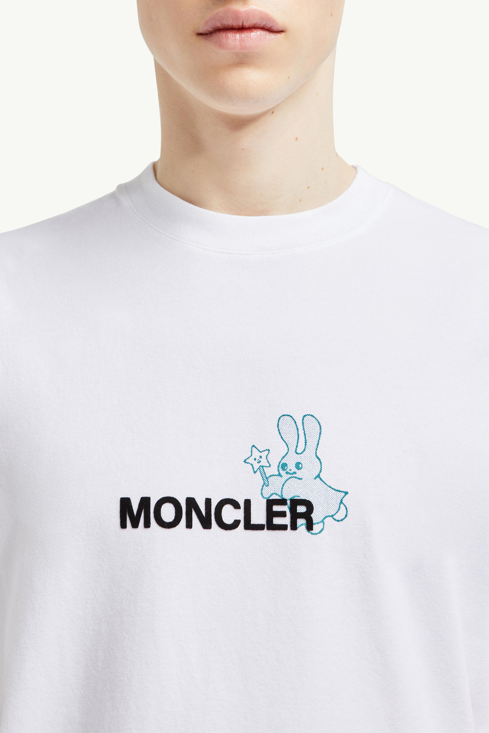 Moncler x FRGMT Cartoon Logo Cotton T-Shirt Men White Moncler 5
