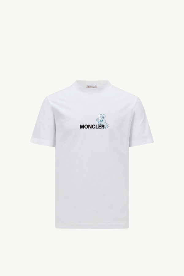 Moncler x FRGMT Cartoon Logo Cotton T-Shirt Men White Moncler 2