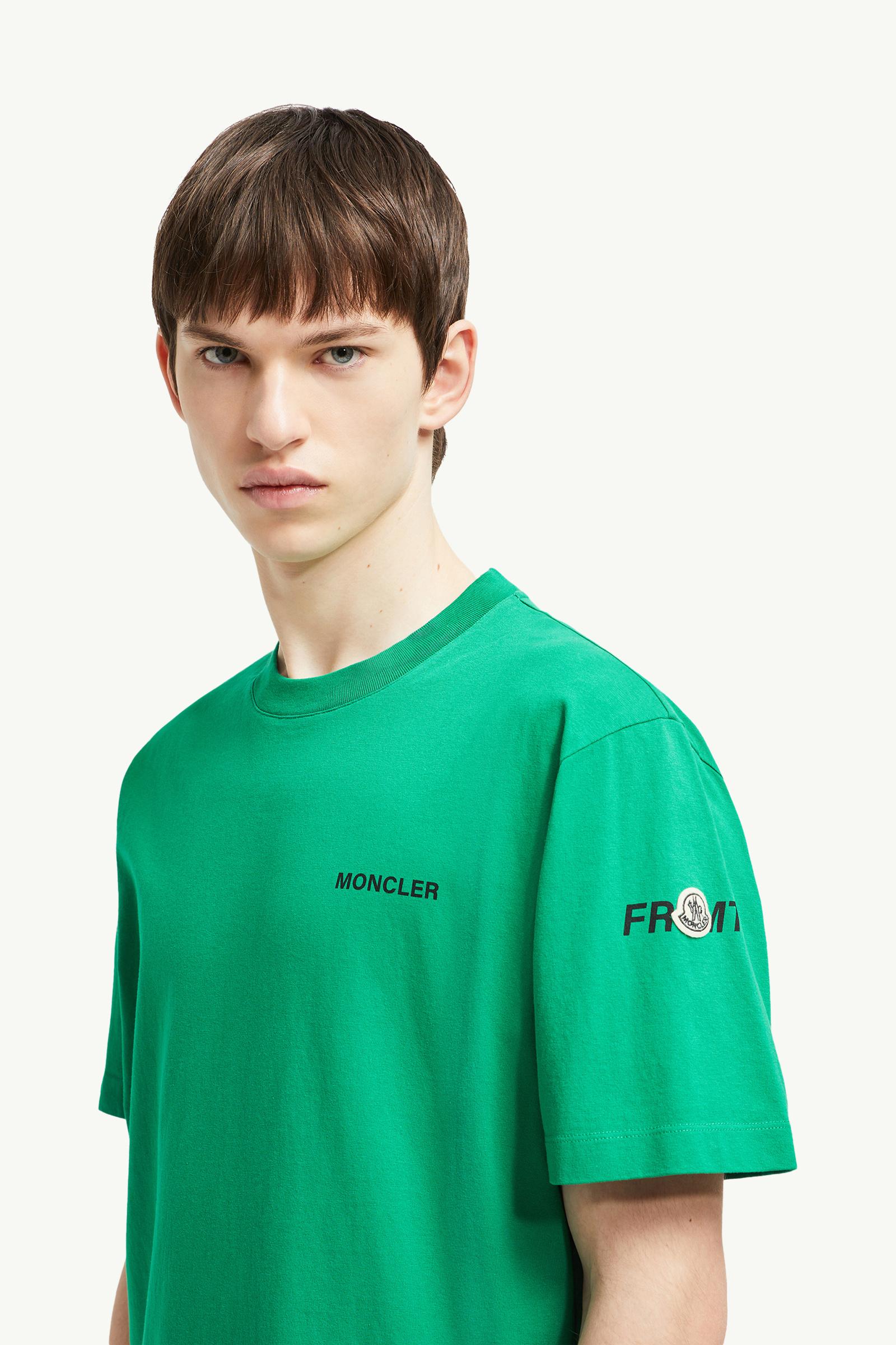 Moncler x FRGMT Maxi Logo Cotton T-Shirt Men Bright Green Moncler 1