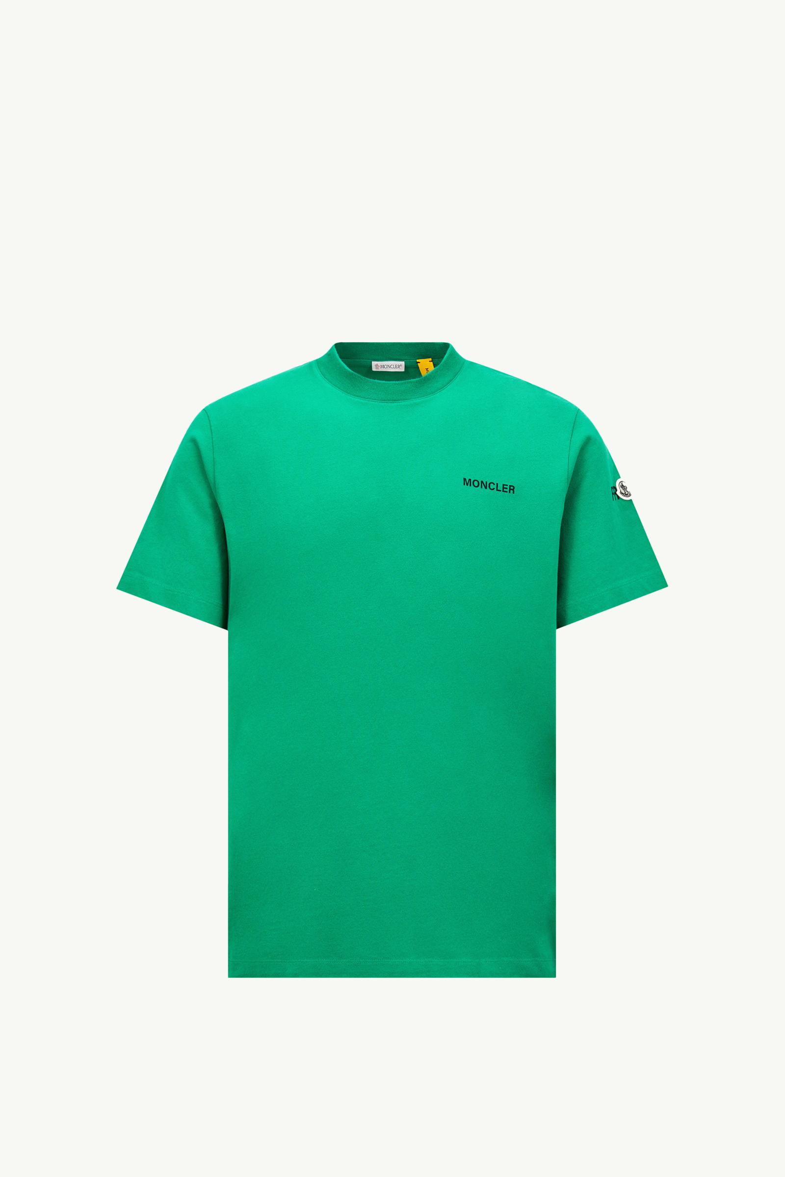 T-shirt en coton à maxi logo Moncler x FRGMT Vert Vif
