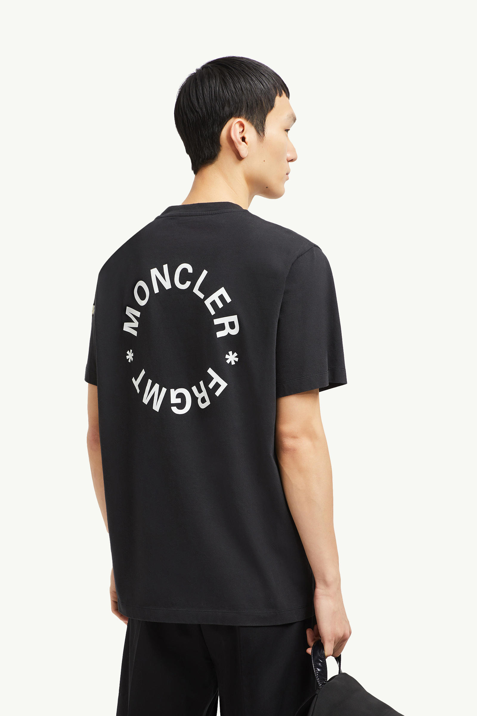 T-shirt en coton à maxi logo Moncler x FRGMT Hommes Noir Moncler 0