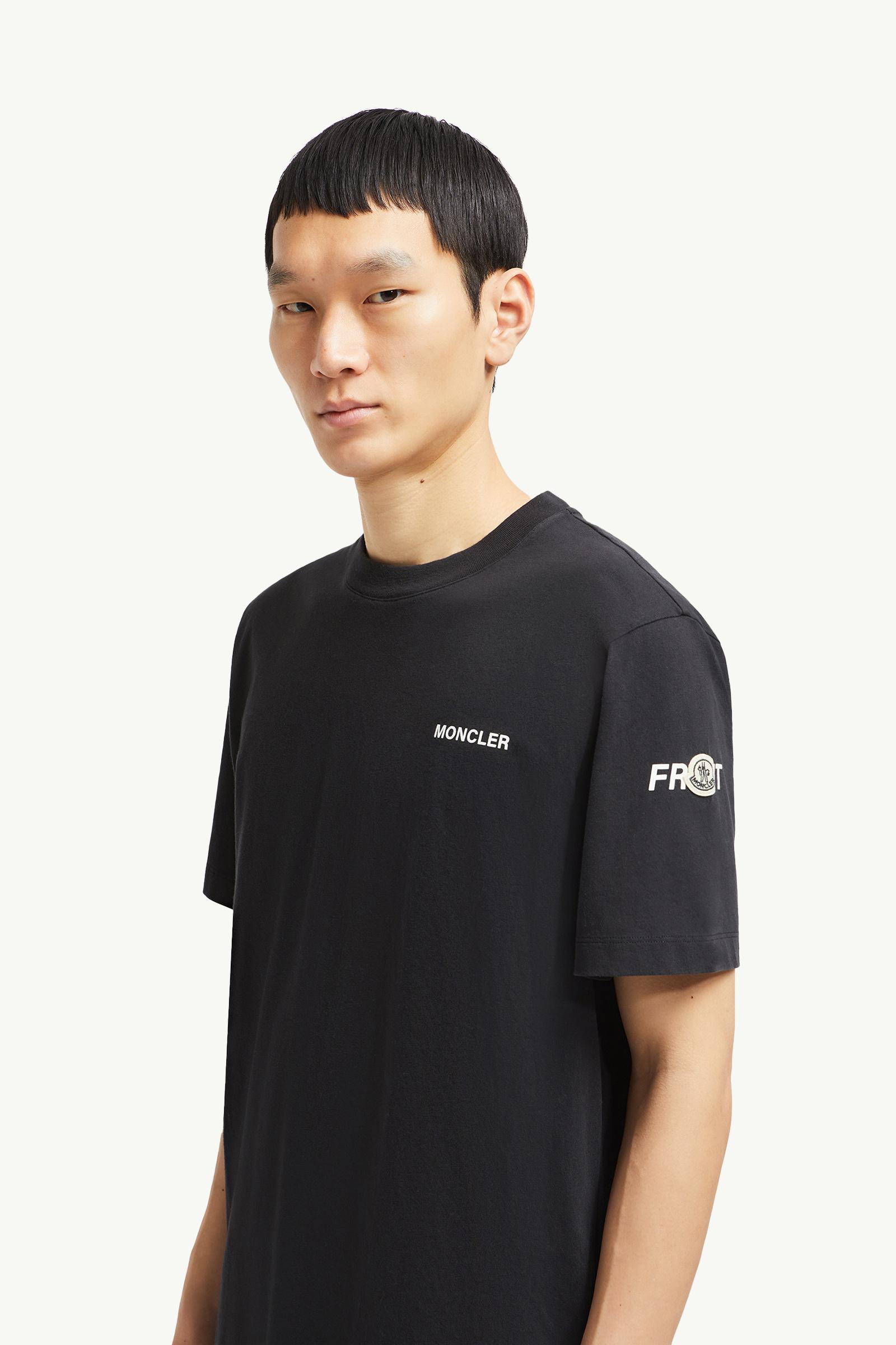 T-shirt en coton à maxi logo Moncler x FRGMT Hommes Noir Moncler 1