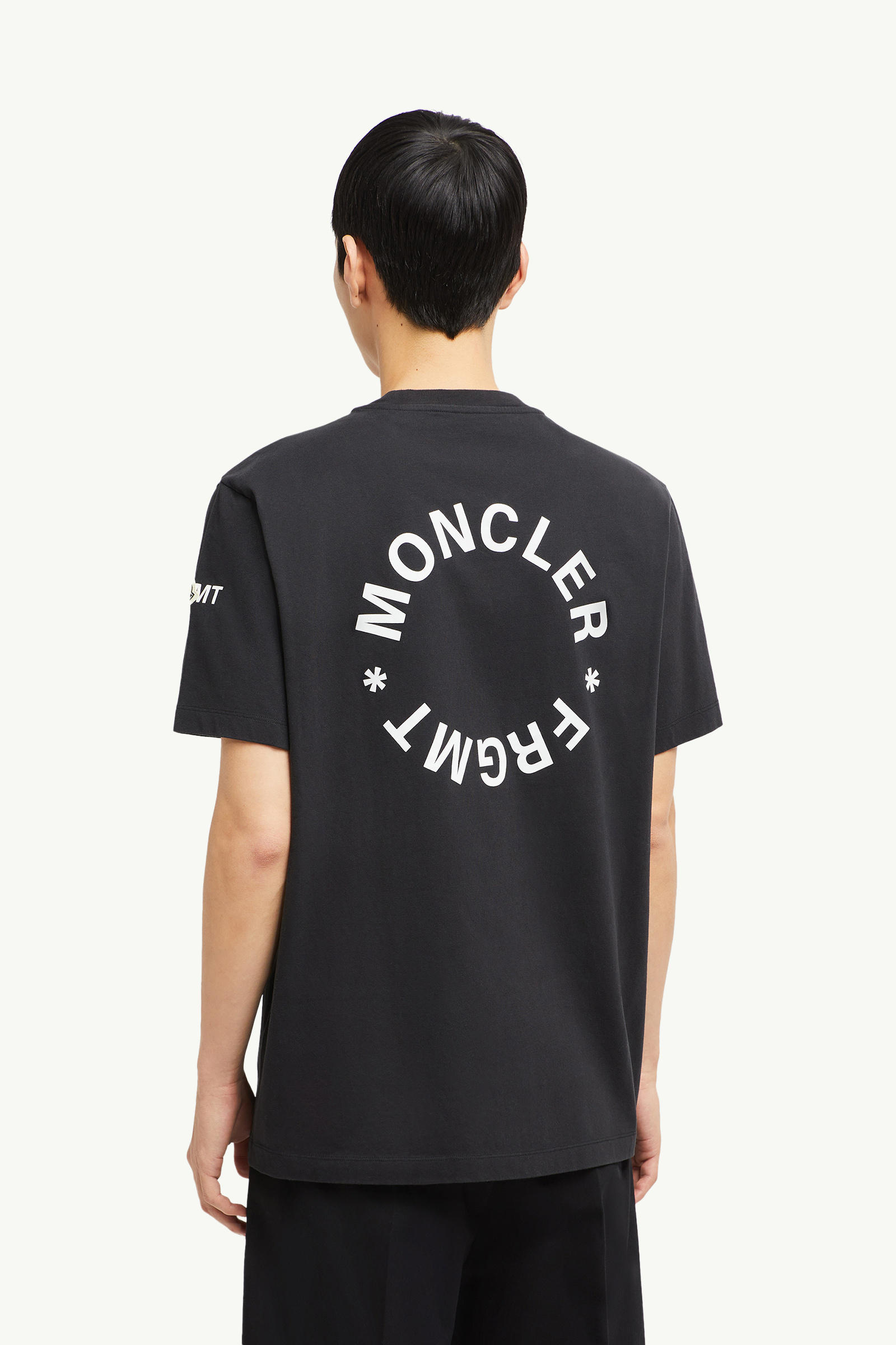 T-shirt en coton à maxi logo Moncler x FRGMT Hommes Noir Moncler 4