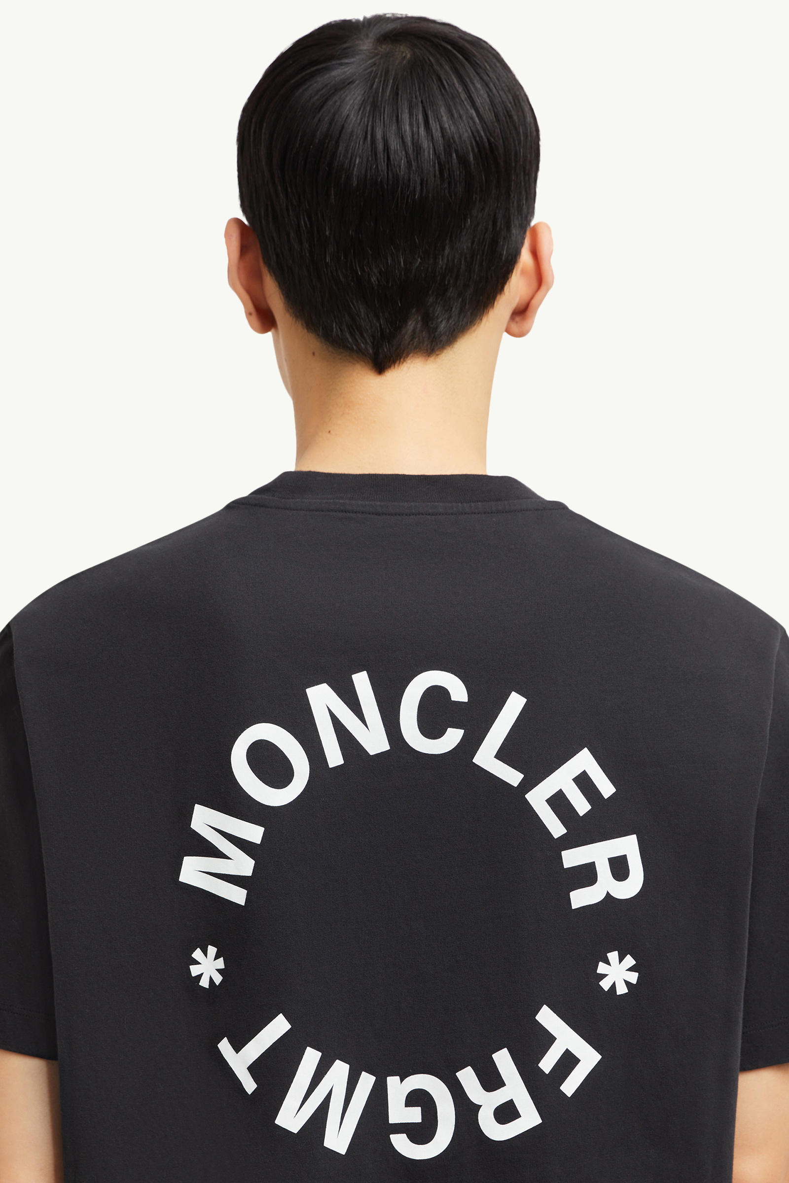 T-shirt en coton à maxi logo Moncler x FRGMT Hommes Noir Moncler 5