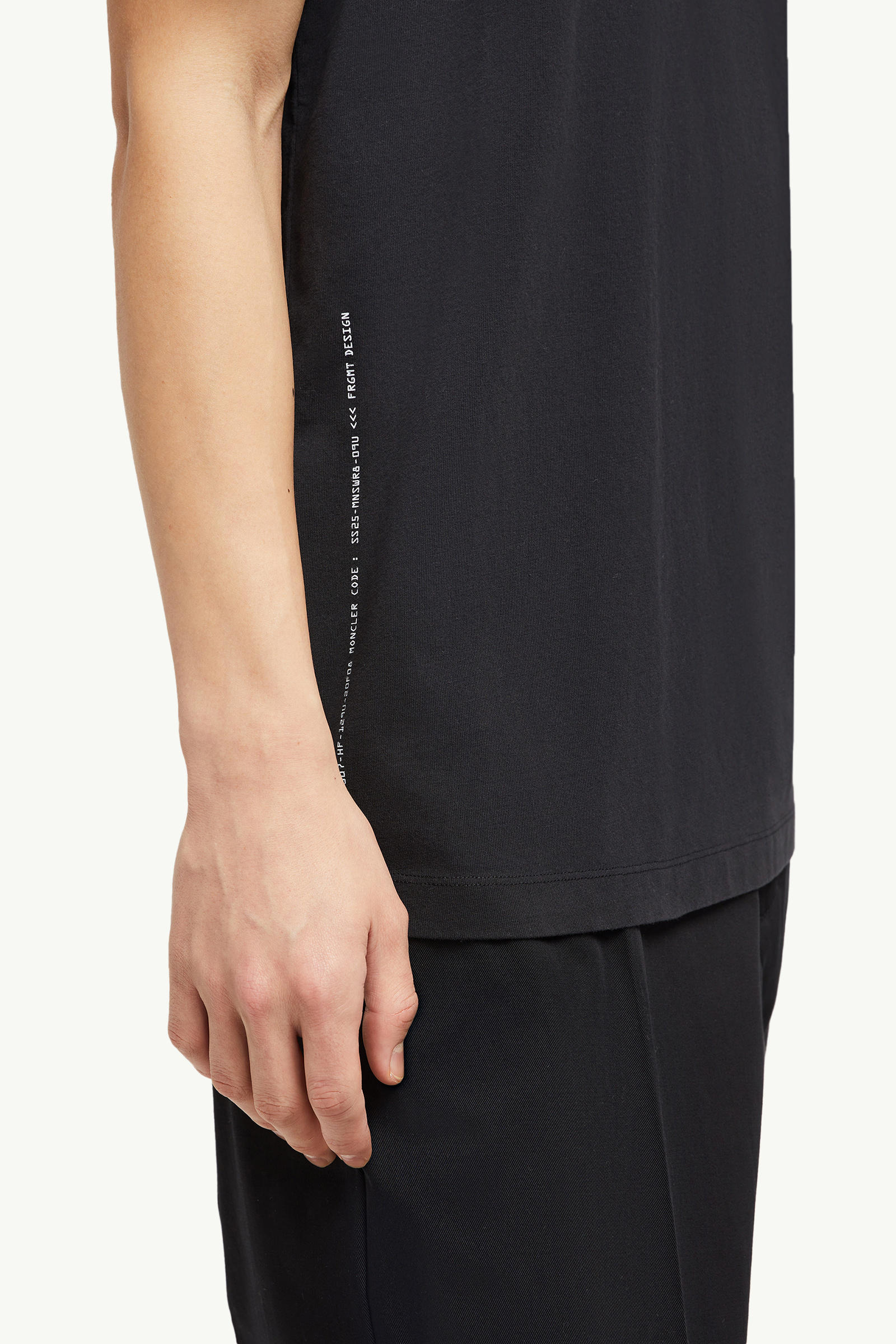 T-shirt en coton à maxi logo Moncler x FRGMT Hommes Noir Moncler 6