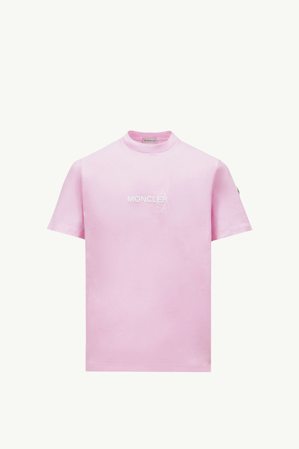 Moncler x FRGMT Cartoon Logo Cotton T-Shirt Men Light Pink Moncler 2