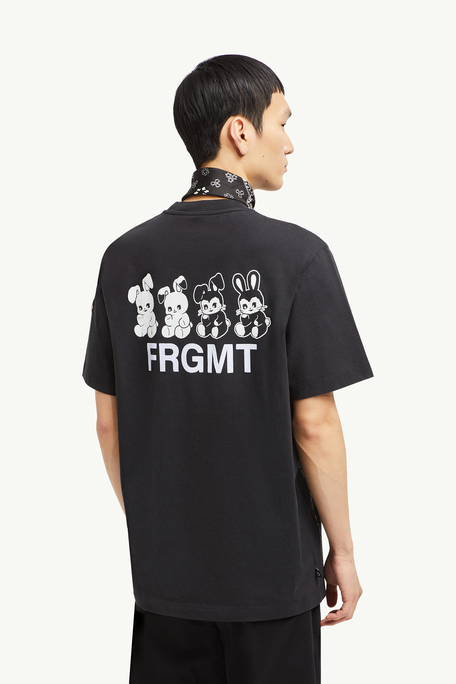 Moncler x FRGMT Cartoon Logo Cotton T-Shirt Men Black Moncler 0