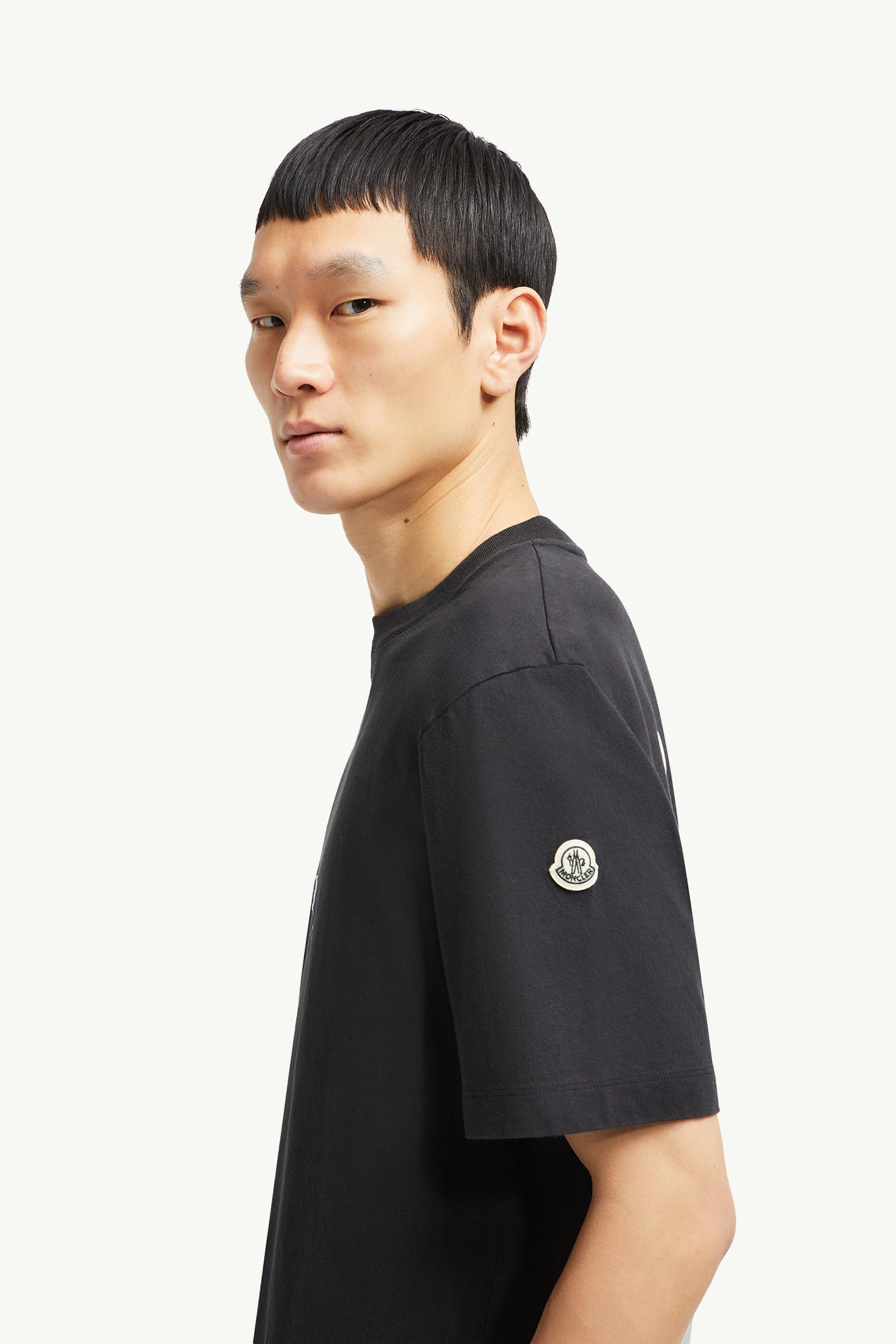 Moncler x FRGMT Cartoon Logo Cotton T-Shirt Men Black Moncler 1