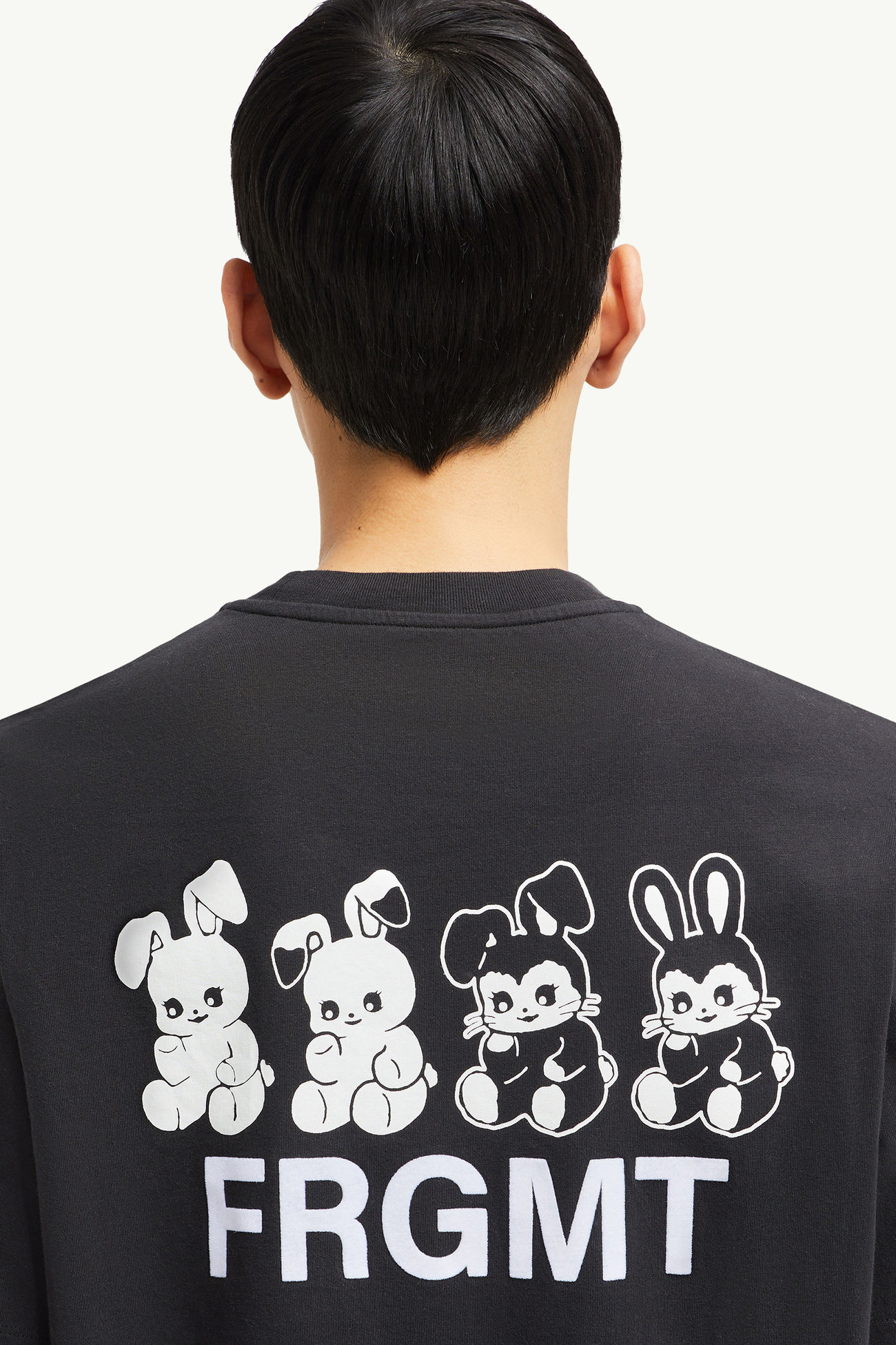 Camiseta de algodón con logotipo de dibujo Moncler x FRGMT Hombre Negro Moncler 5
