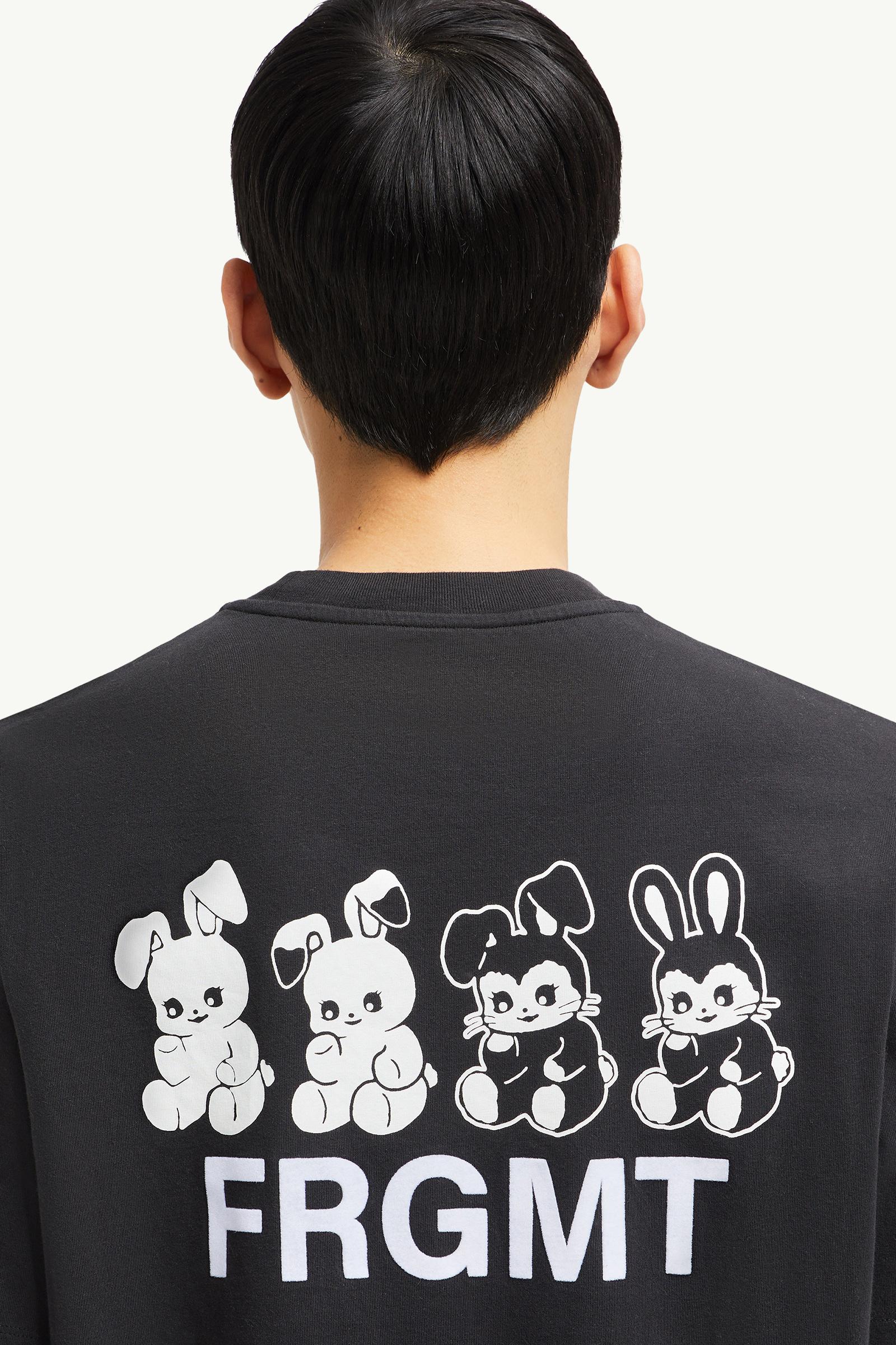 【コラボ】MONCLER × FRGMT 漫画ロゴ 長袖コットンTシャツ Black Moncler x FRGMT Cartoon Logo Cotton T-Shirt - Moncler