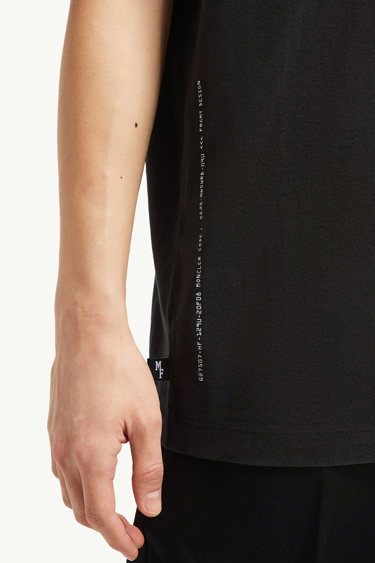 Camiseta de algodón con logotipo de dibujo Moncler x FRGMT Hombre Negro Moncler 6
