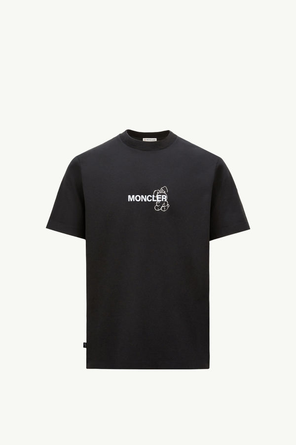 Moncler x FRGMT Cartoon Logo-T-Shirt aus Baumwolle Herren Schwarz Moncler 2