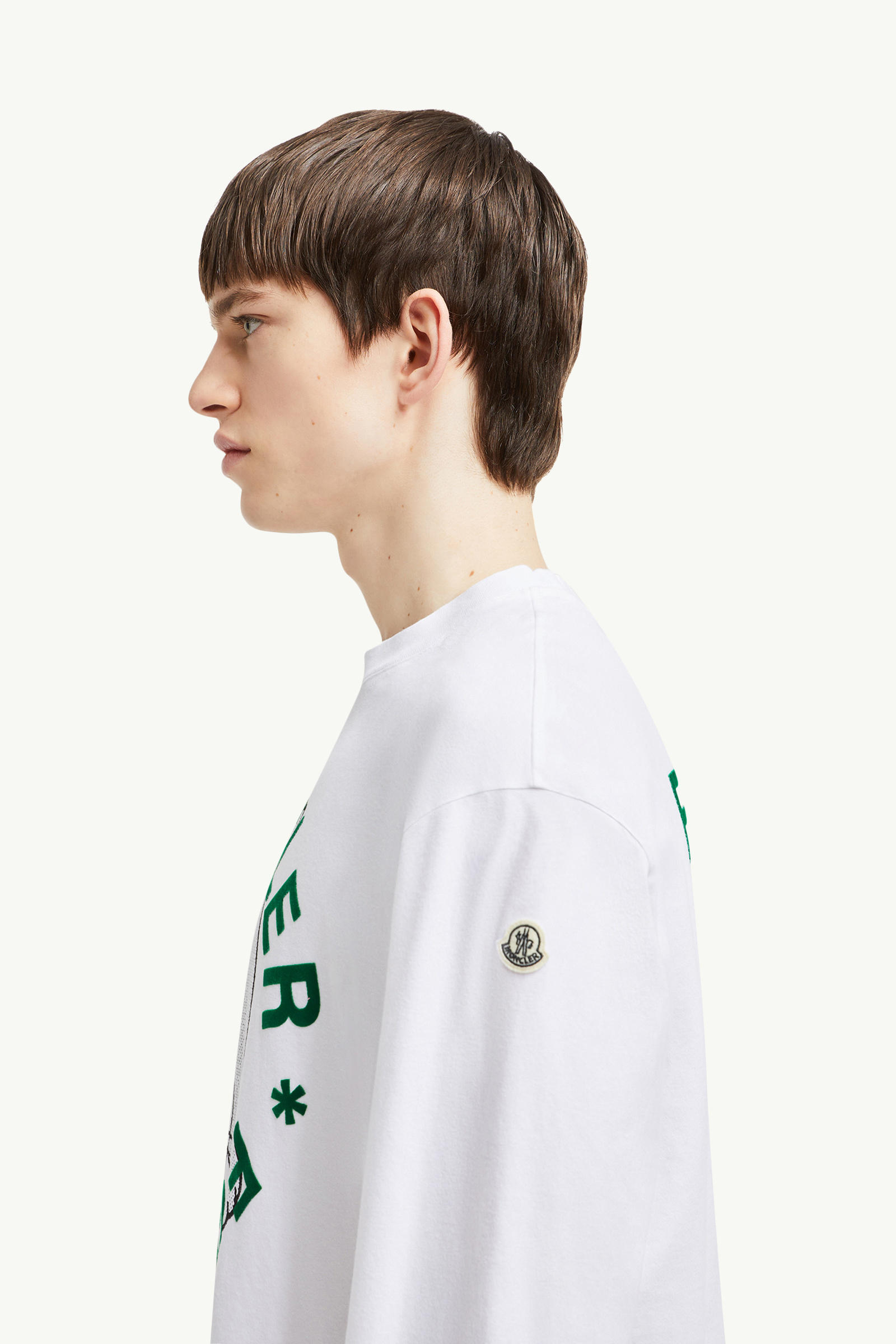 Moncler x FRGMT Cartoon Logo Long Sleeve T-Shirt Men White Moncler 1