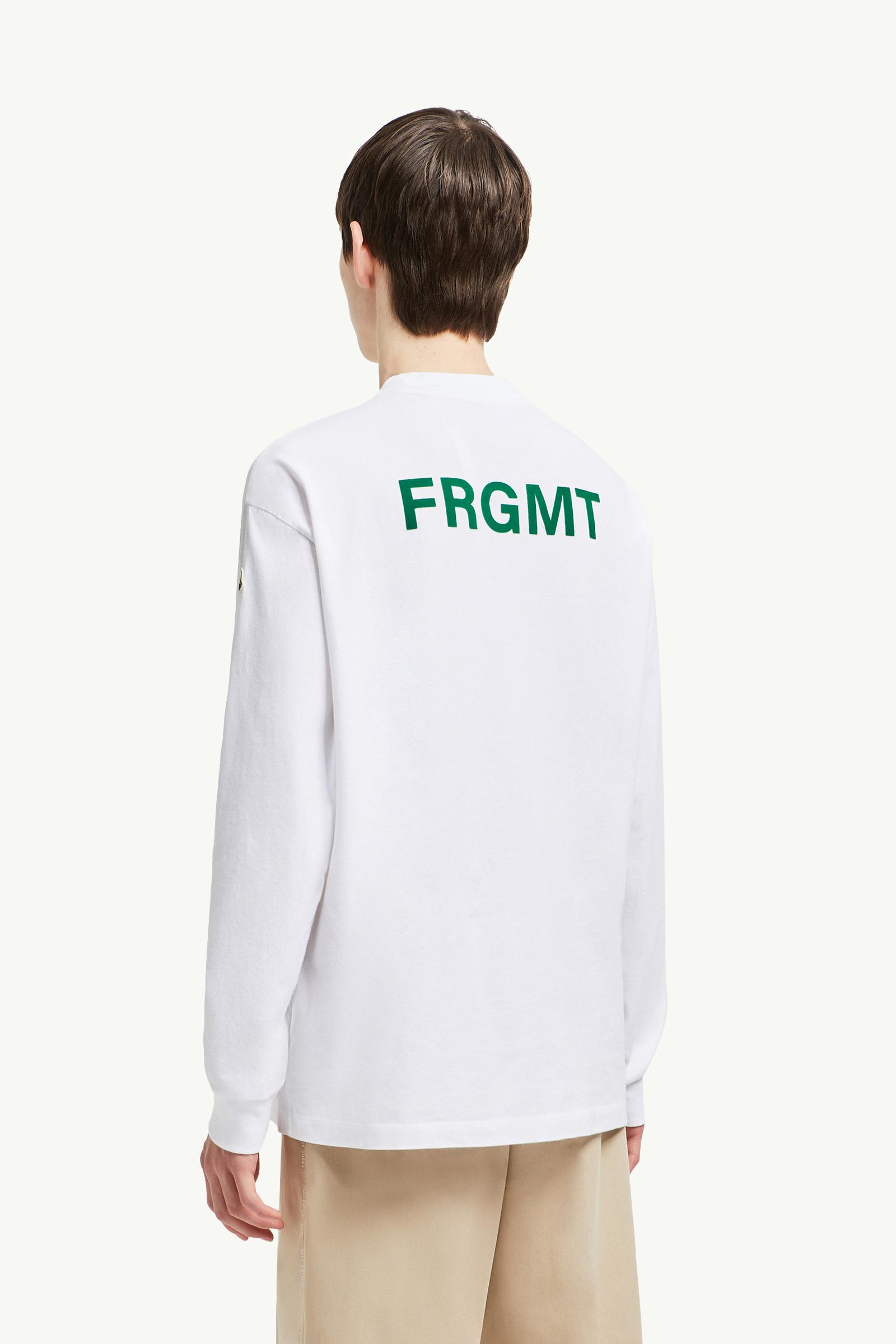 White Moncler x FRGMT Cartoon Logo Long Sleeve T-Shirt