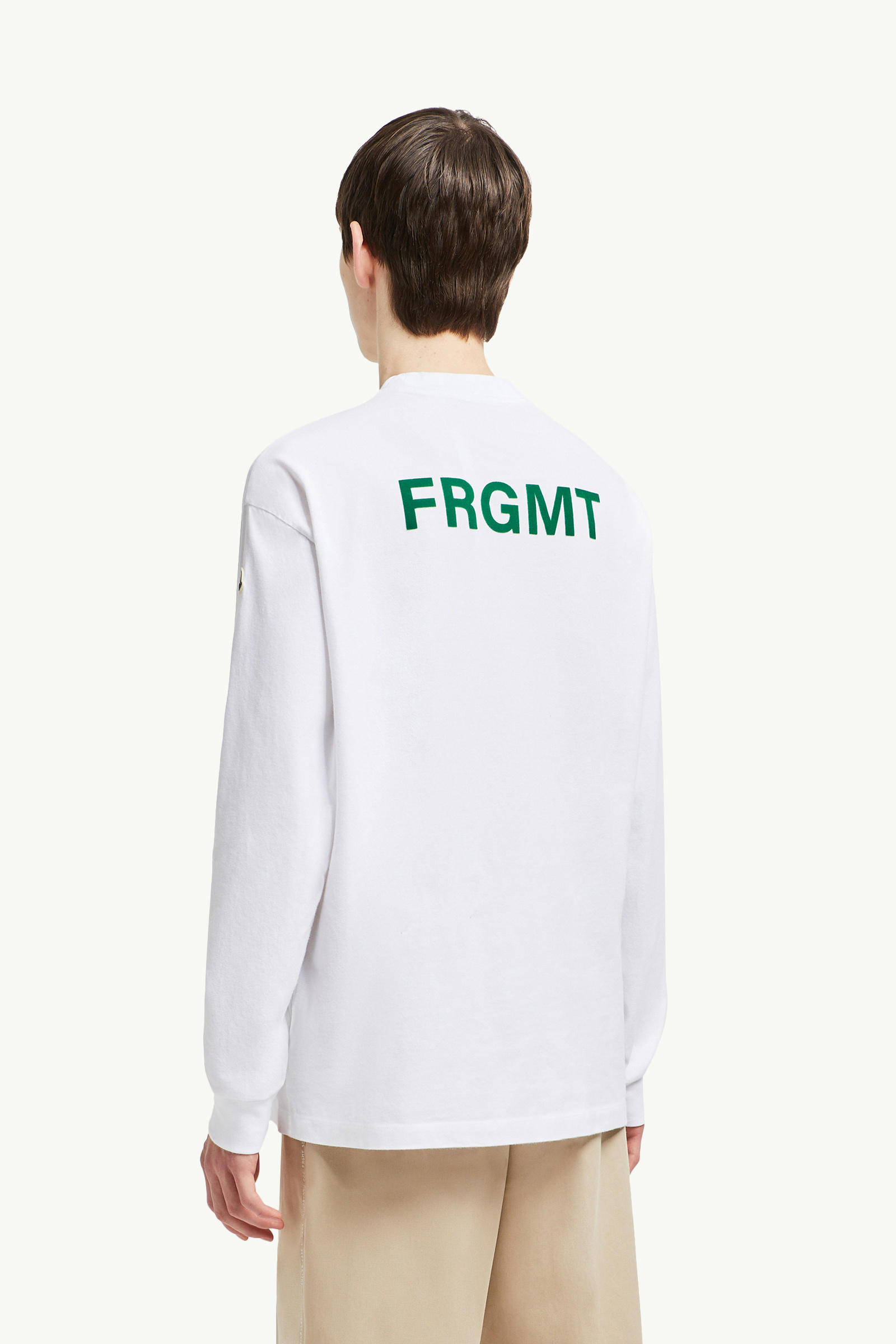 Moncler x FRGMT Cartoon Logo Long Sleeve T-Shirt Men White Moncler 4