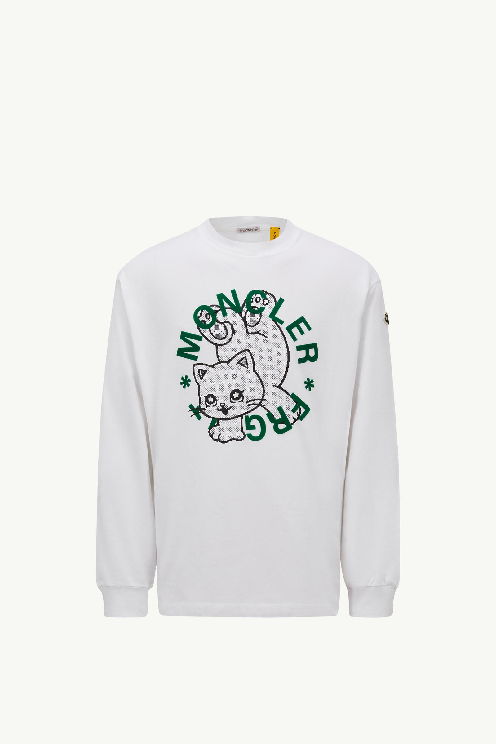 Moncler x FRGMT Cartoon Logo Long Sleeve T-Shirt Men White Moncler 2