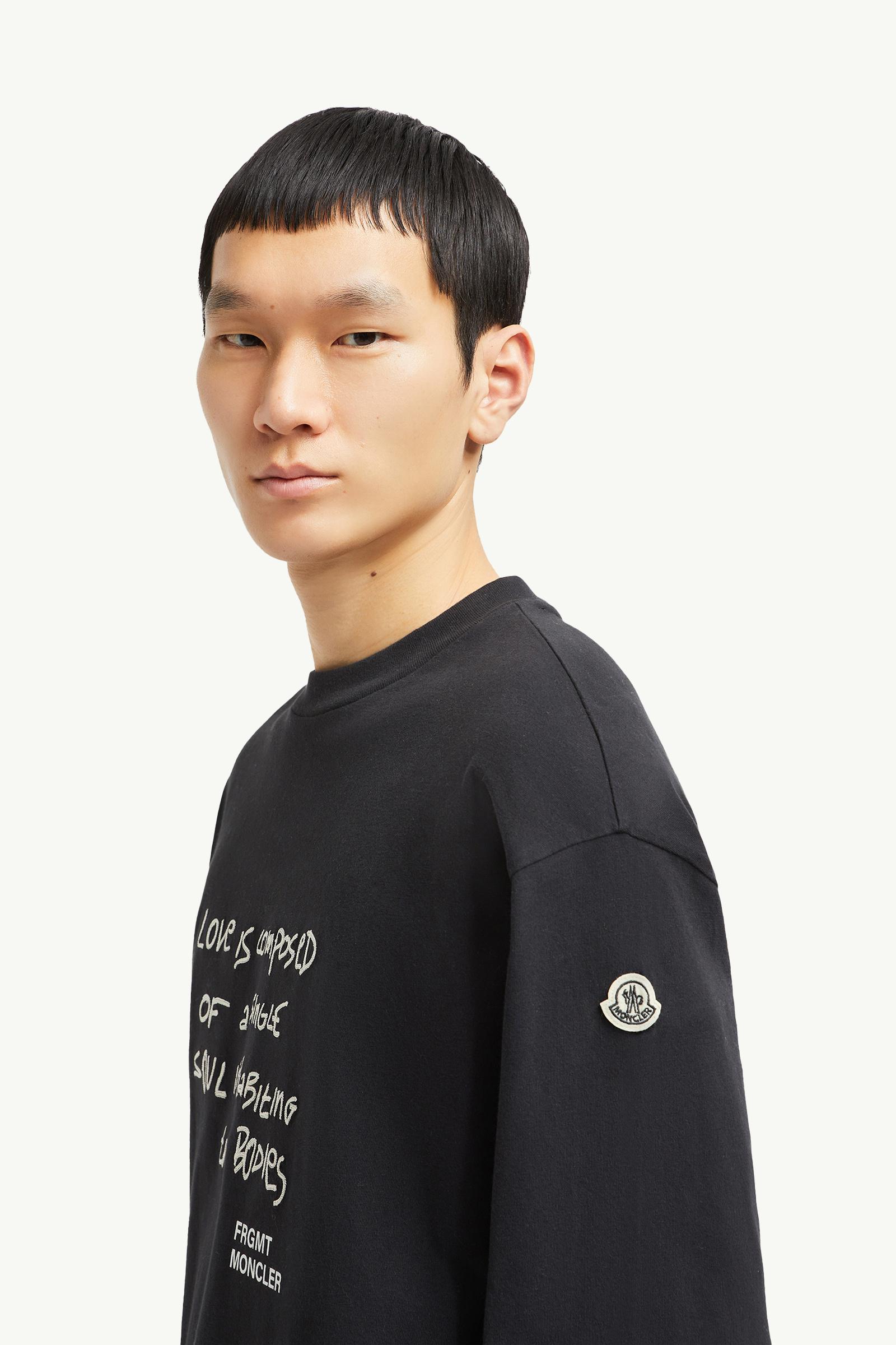 Moncler x FRGMT Embroidered Long Sleeve T-Shirt Men Black Moncler 1