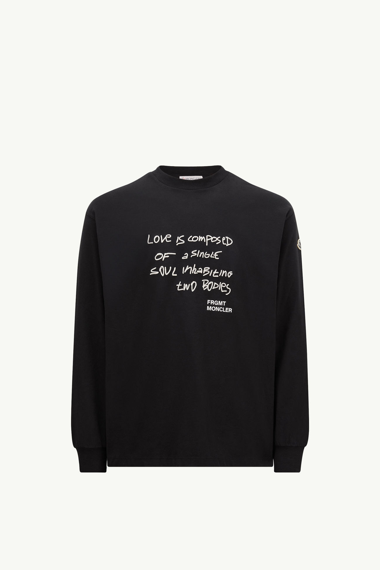 Moncler x FRGMT Embroidered Long Sleeve T-Shirt Men Black Moncler 2