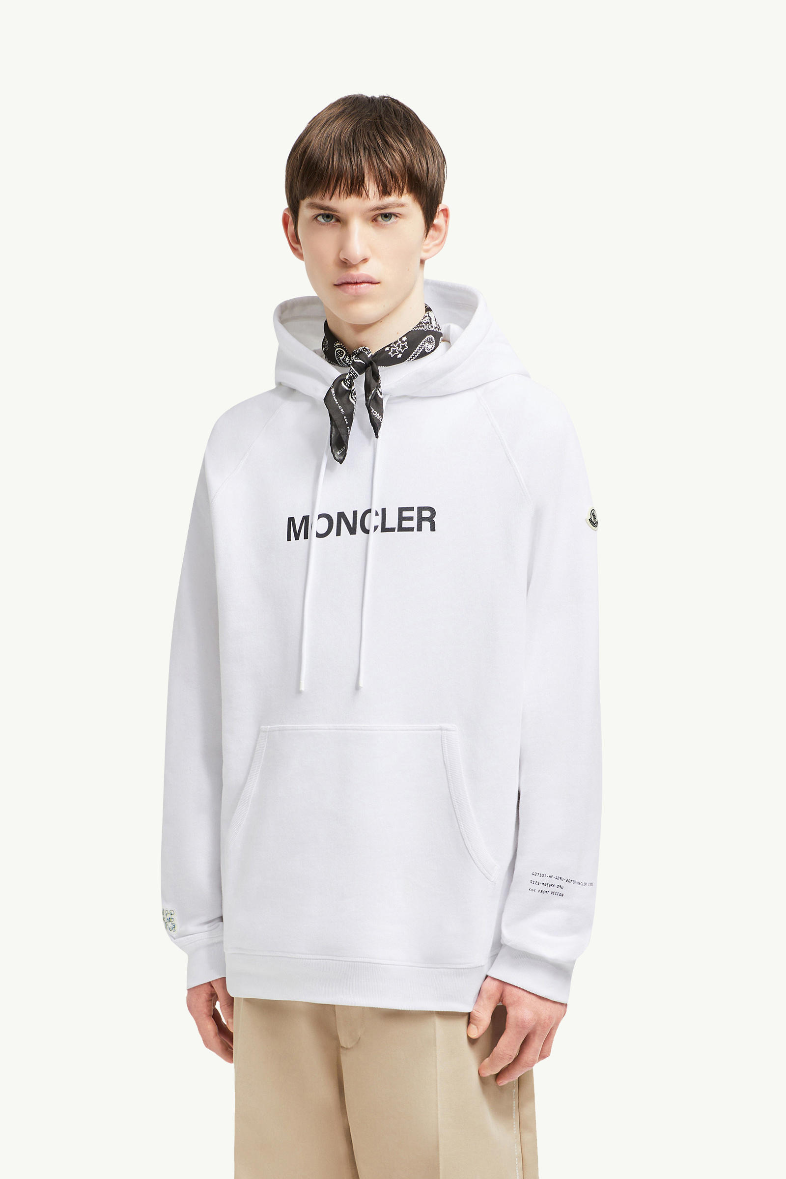 Moncler x FRGMT Cartoon Logo Cotton Hoodie Men White Moncler 0